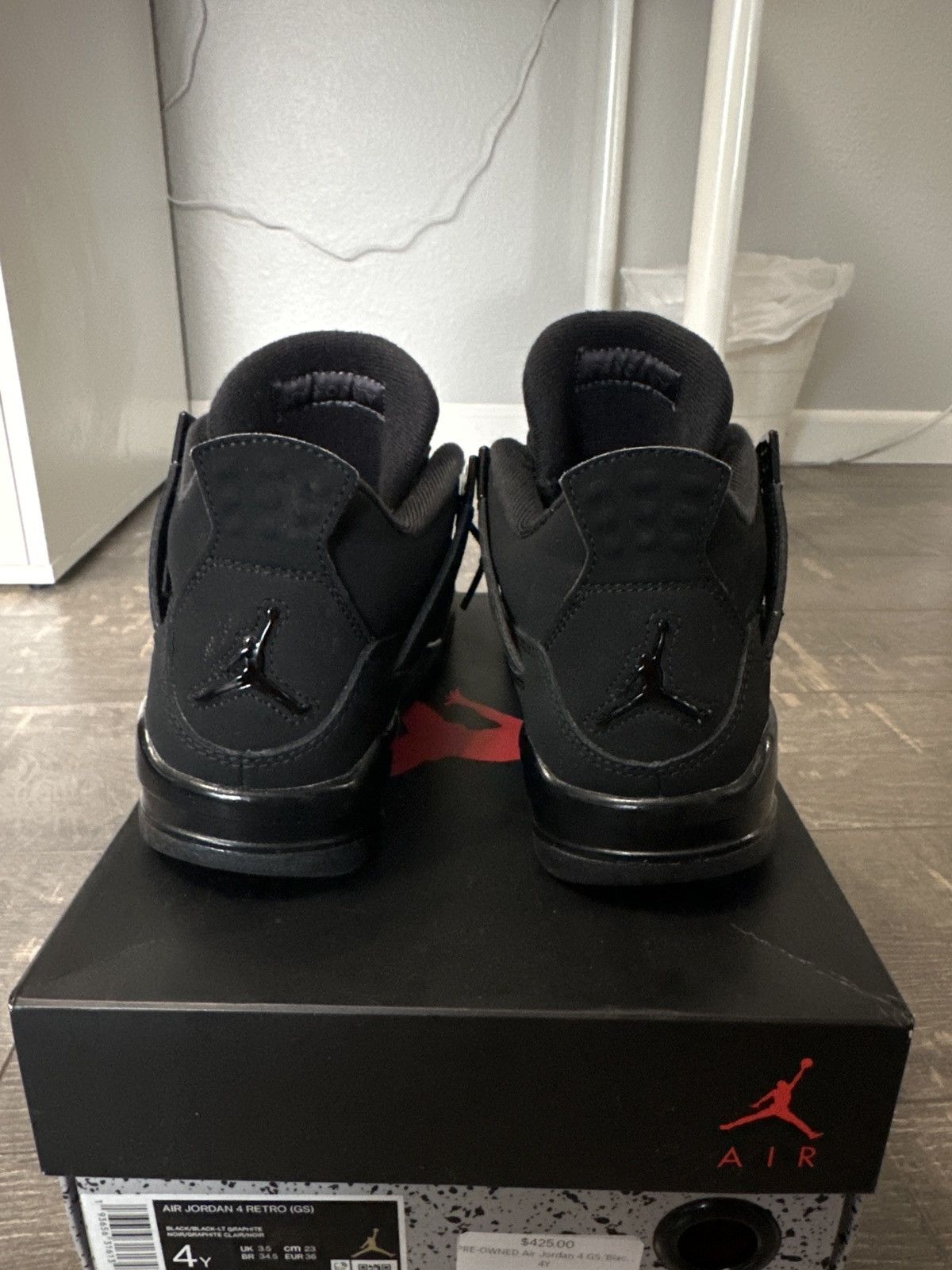 Jordan Brand Jordan 4 Black Cat GS Size US 5.5 / EU 38 - 4 Thumbnail