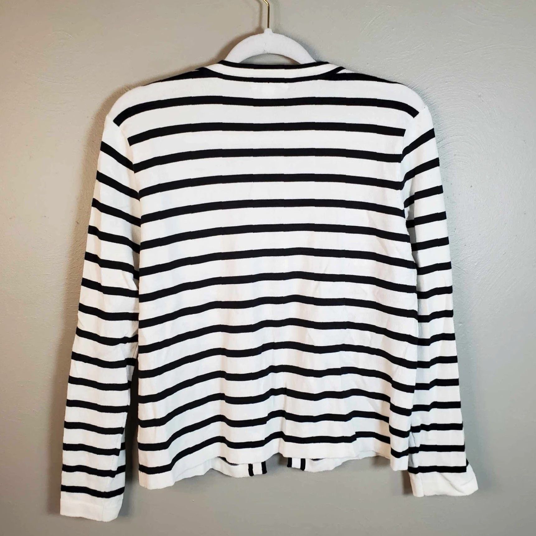 Charter Club Charter Club Cardigan Long Sleeve Pima Cotton Striped M Multicolor Women Size M / US 6-8 / IT 42-44 - 6 Thumbnail