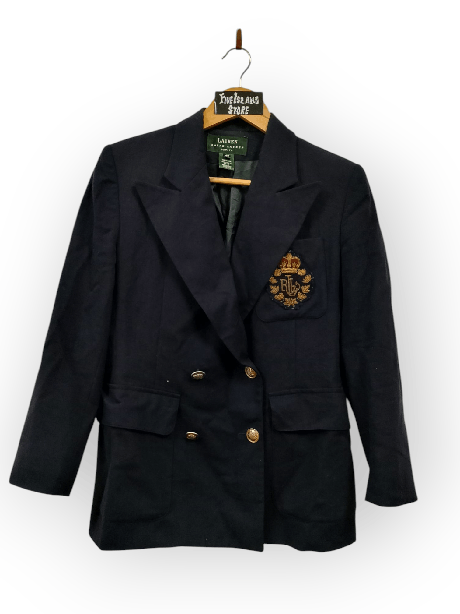 Ralph Lauren Lauren Ralph Lauren Navy Crest Blazer Size S / US 4 / IT 40 - 1 Thumbnail
