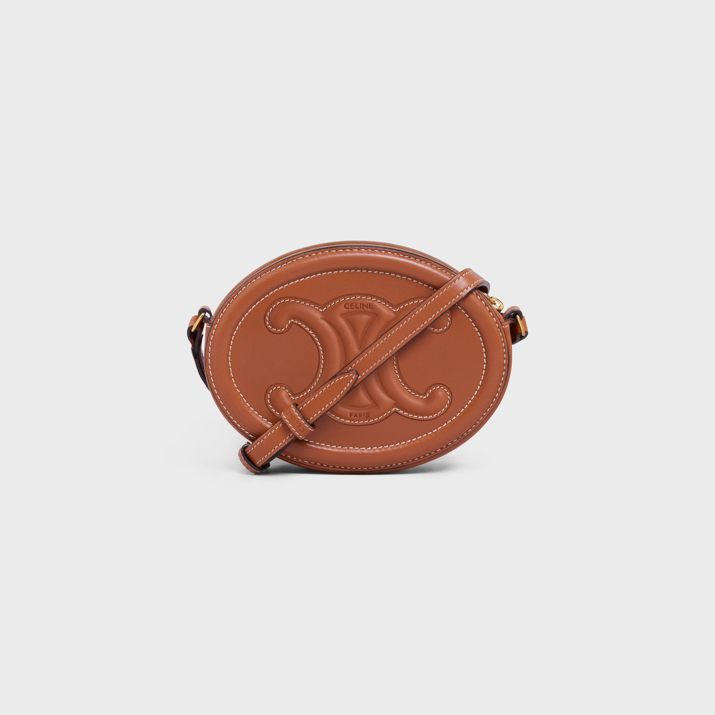 o1bcso1str1024 Size: OS / Calfskin Crossbody Bag in Tan