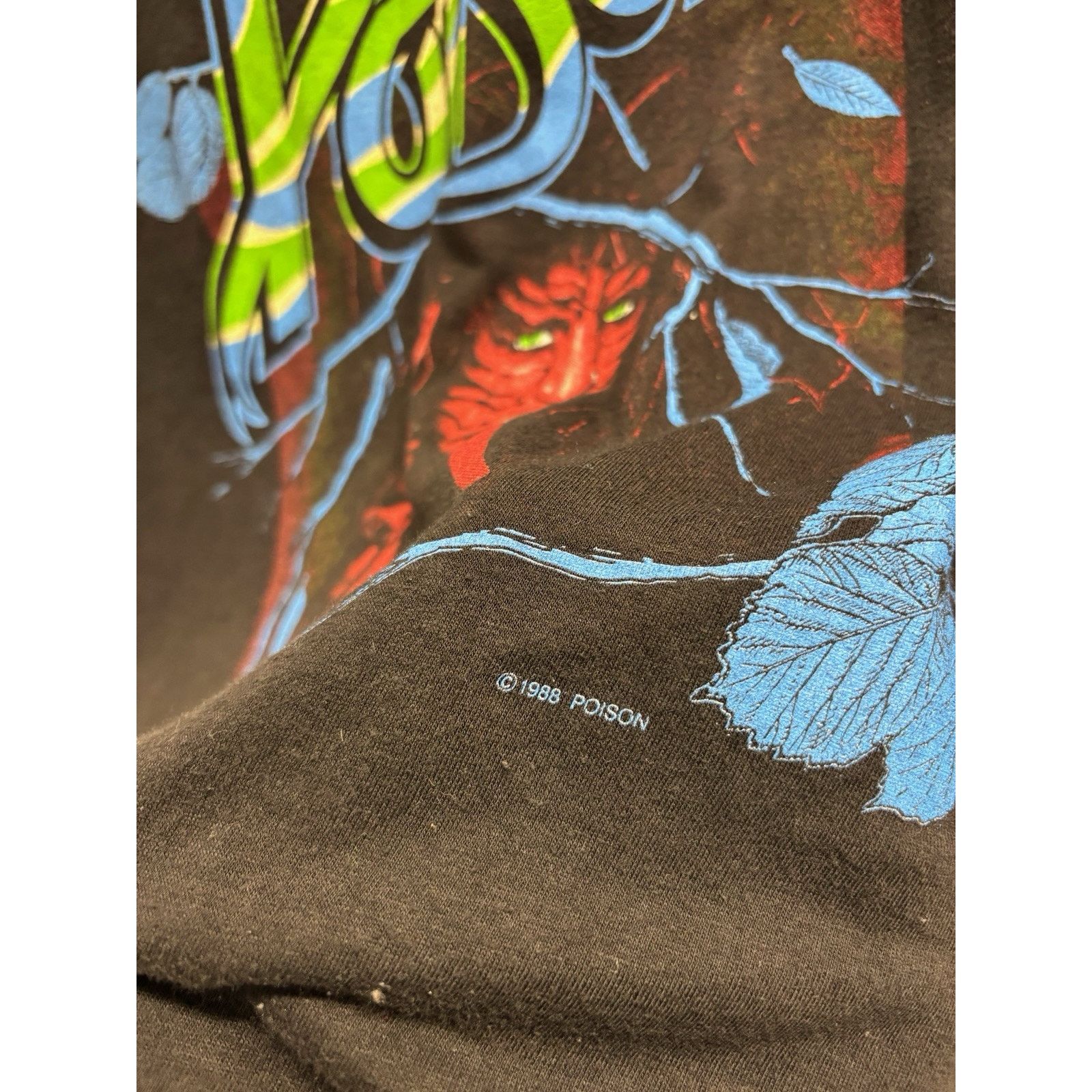 Band Tees × Vintage Vintage 1988 Poison Open Up And Say Ahhh Shirt Large Thin! Size US L / EU 52-54 / 3 - 5 Thumbnail