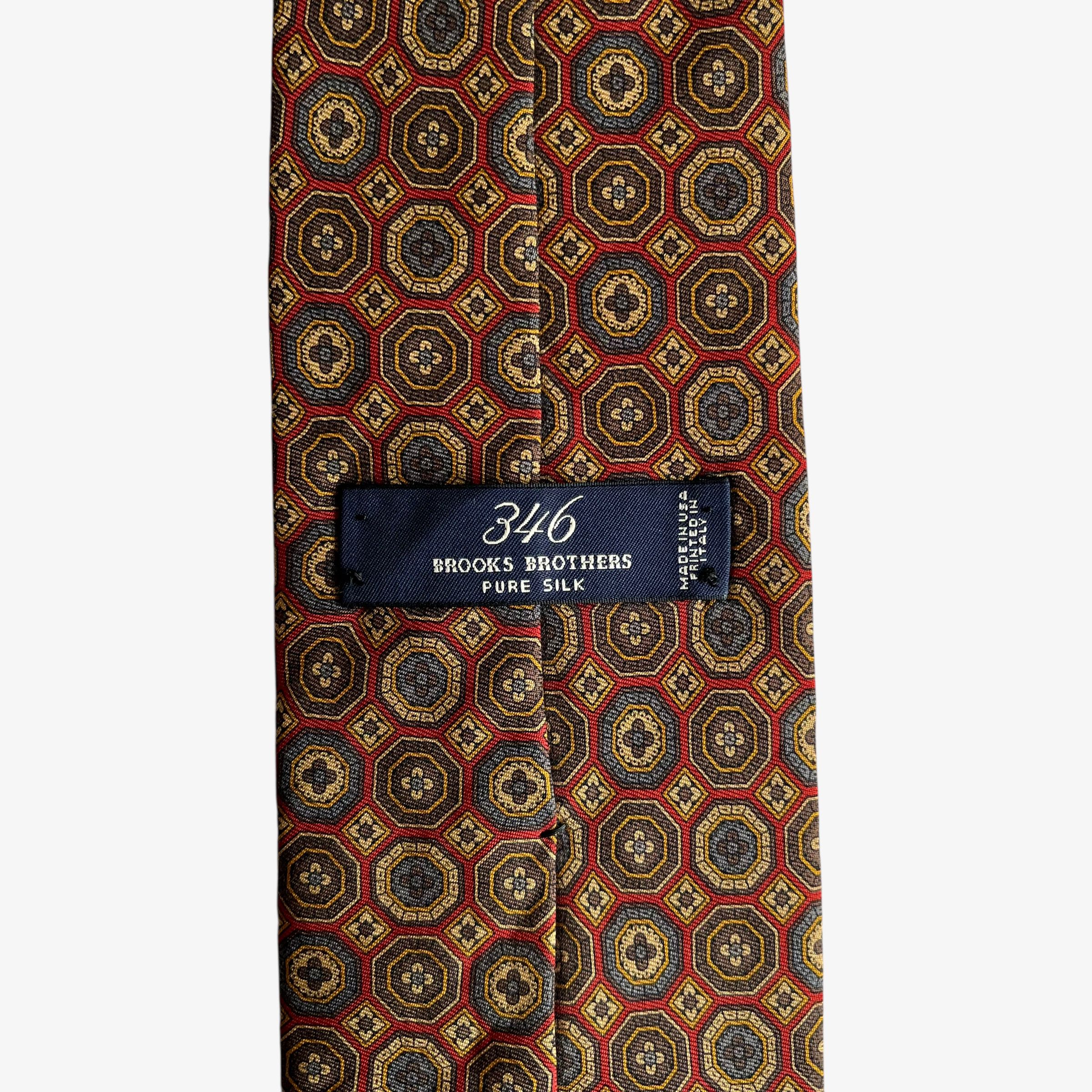 Brooks Brothers Vintage 90s Brooks Brothers 346 Abstract Floral Silk Tie Size ONE SIZE - 2 Thumbnail