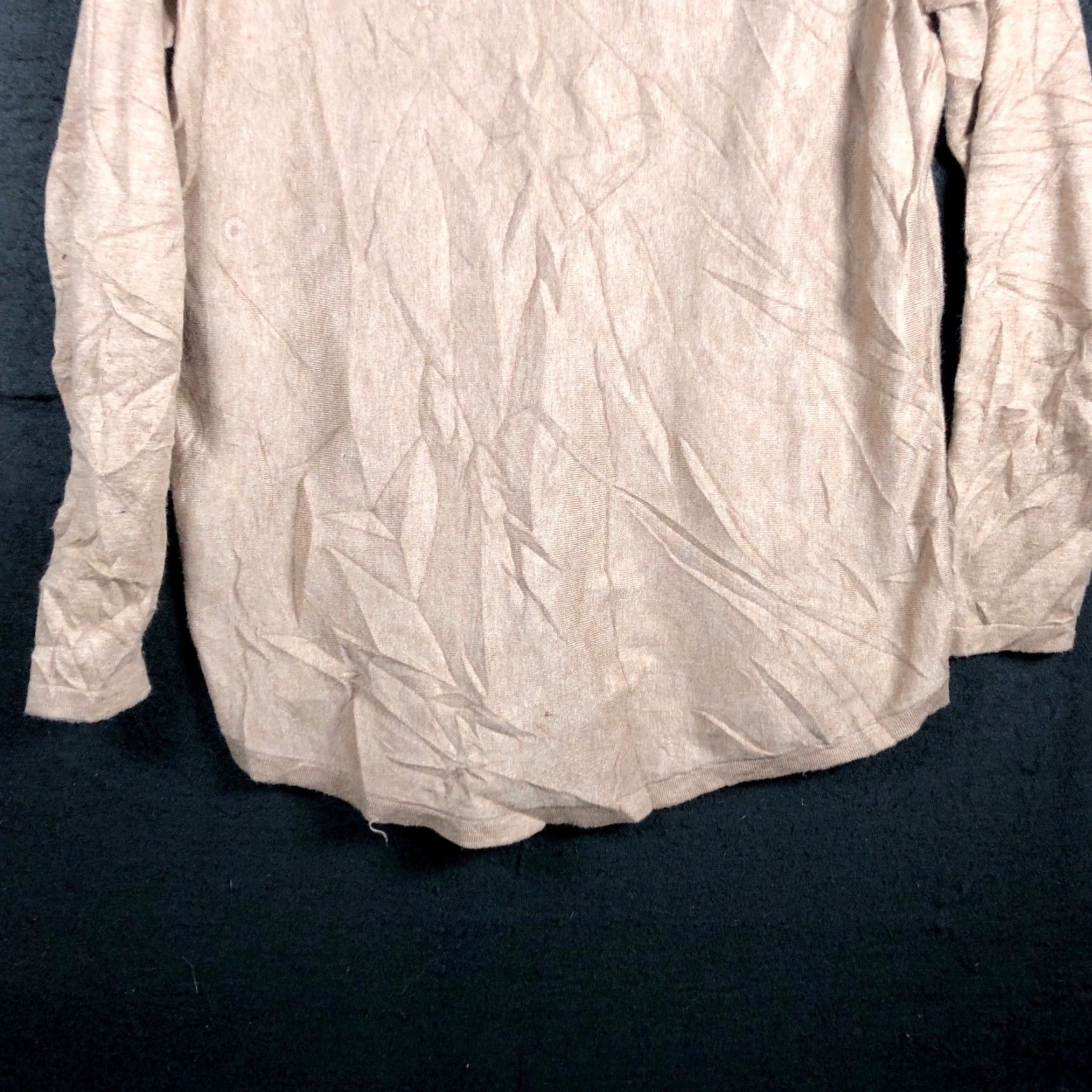 Vintage Chico's Womens Sweater Brown Popover Long Sleeve Rayon Blend Lightweight 1 (M) Size M / US 6-8 / IT 42-44 - 3 Thumbnail