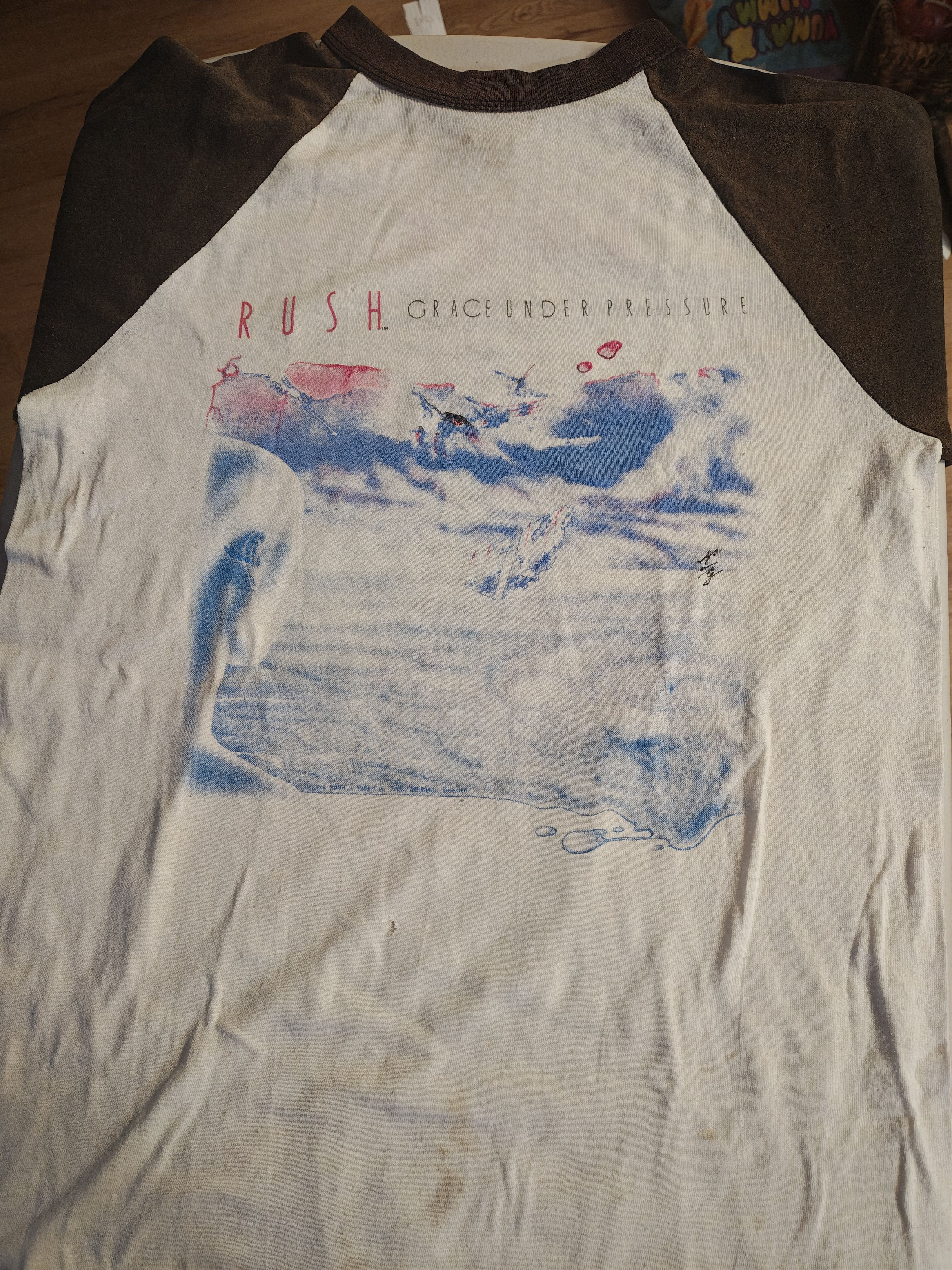 Vintage 1984 RUSH Tour Raglan - MSG NYC - Original Owner - M Size US M / EU 48-50 / 2 - 9 Thumbnail