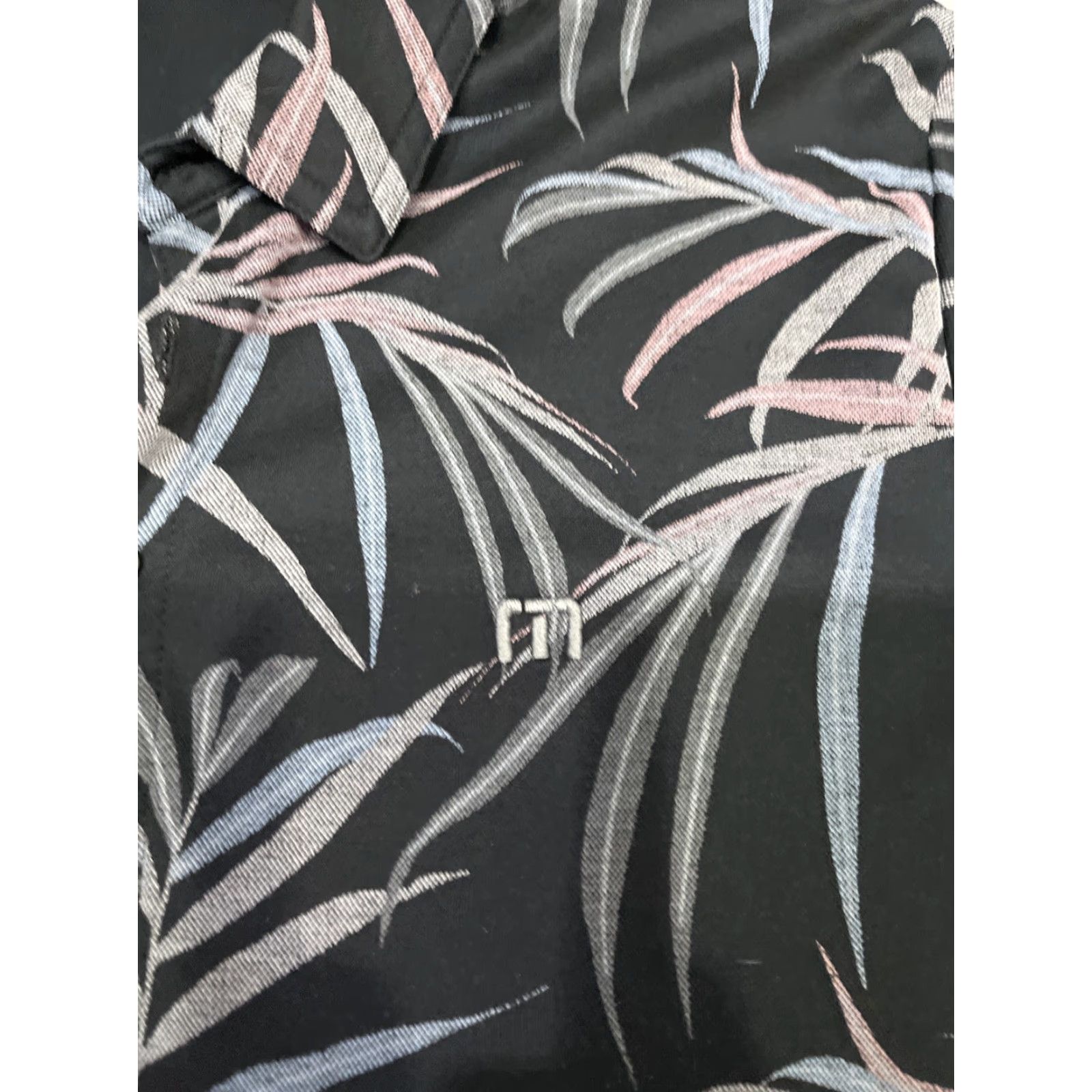 TravisMathew Travis Mathew Polo Shirt Mens Regular Short Sleeve Floral Black Gray Hawaiian Golf Shirt Size US M / EU 48-50 / 2 - 2 Thumbnail