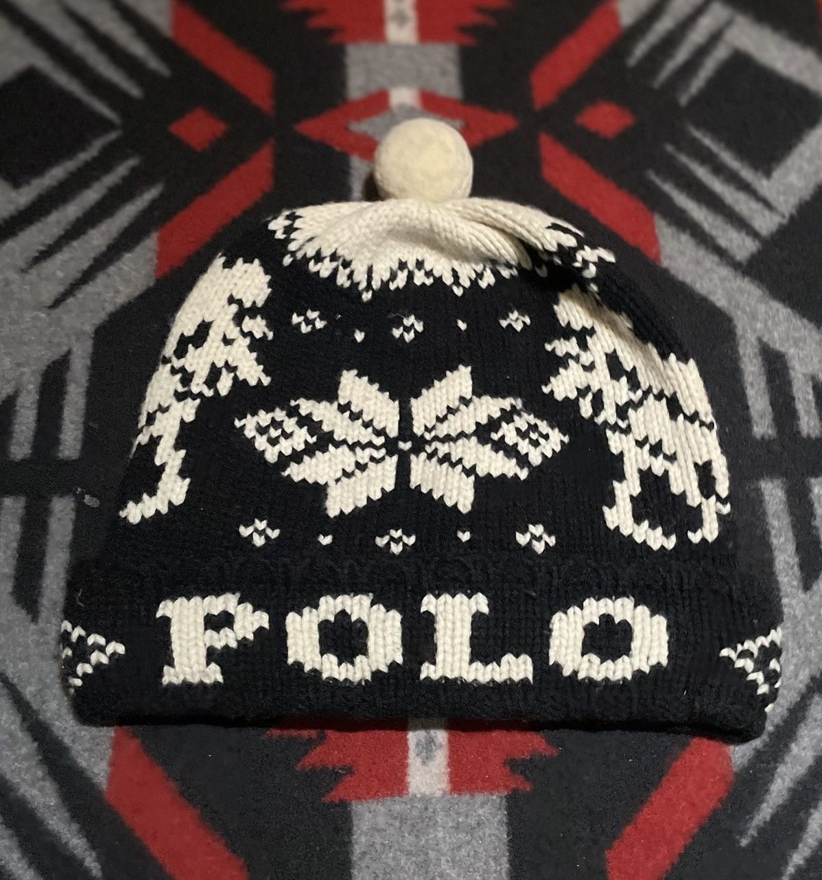 Polo Ralph Lauren Polo Player and Snowflake Knit Hat Size ONE SIZE - 3 Thumbnail