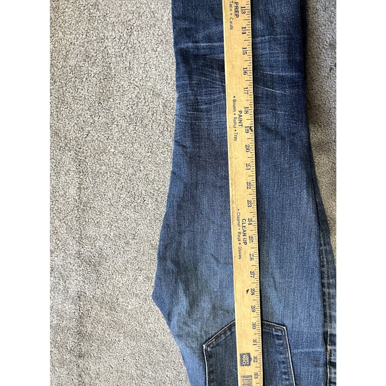 Vintage J Crew Toothpick Mid Rise Skinny Jeans solid Blue Summer Size 29 Ankle Jeans Size 29" - 6 Thumbnail