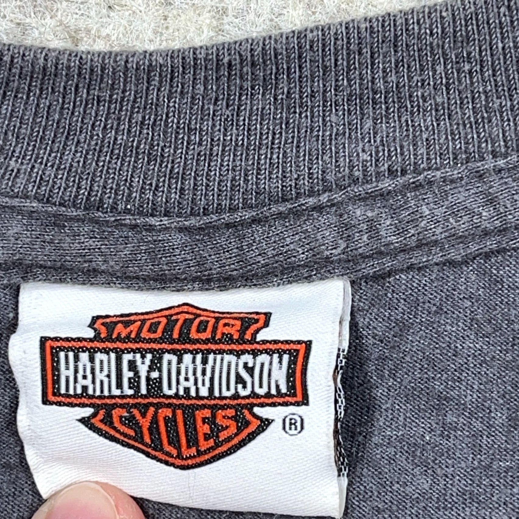 Harley Davidson VINTAGE Harley-Davidson Shirt Men L Gray Crew Neck Graphic Print Logo 80s Retro Motorcycle Biker USA Long Sleeve Cotton Jersey Size US L / EU 52-54 / 3 - 7 Thumbnail