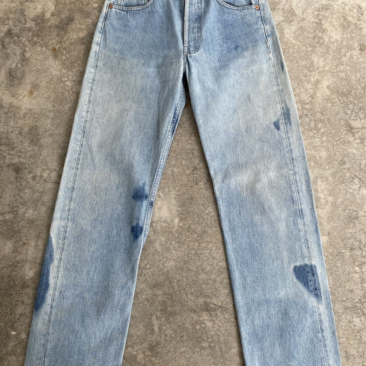 Levi's Size 28x31 Vintage 1993 Levis 501 Faded Blue Denim Jeans Size US 28 / EU 44 - 5 Thumbnail