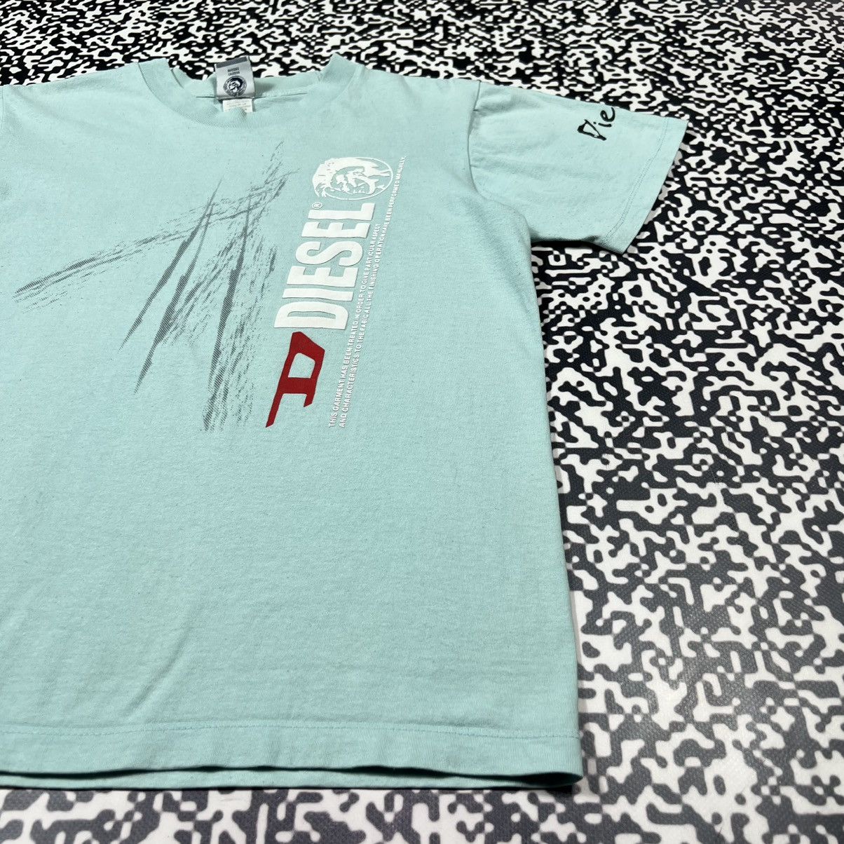 Diesel Vintage 90s Diesel Japanese Big Logo Abstract Print T-shirt Size M / US 6-8 / IT 42-44 - 7 Thumbnail