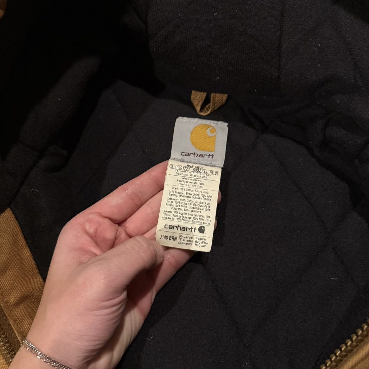 Carhartt Vintage Carhartt J140 BRN Hooded Duck Canvas Work Jacket Size US XL / EU 56 / 4 - 6 Thumbnail