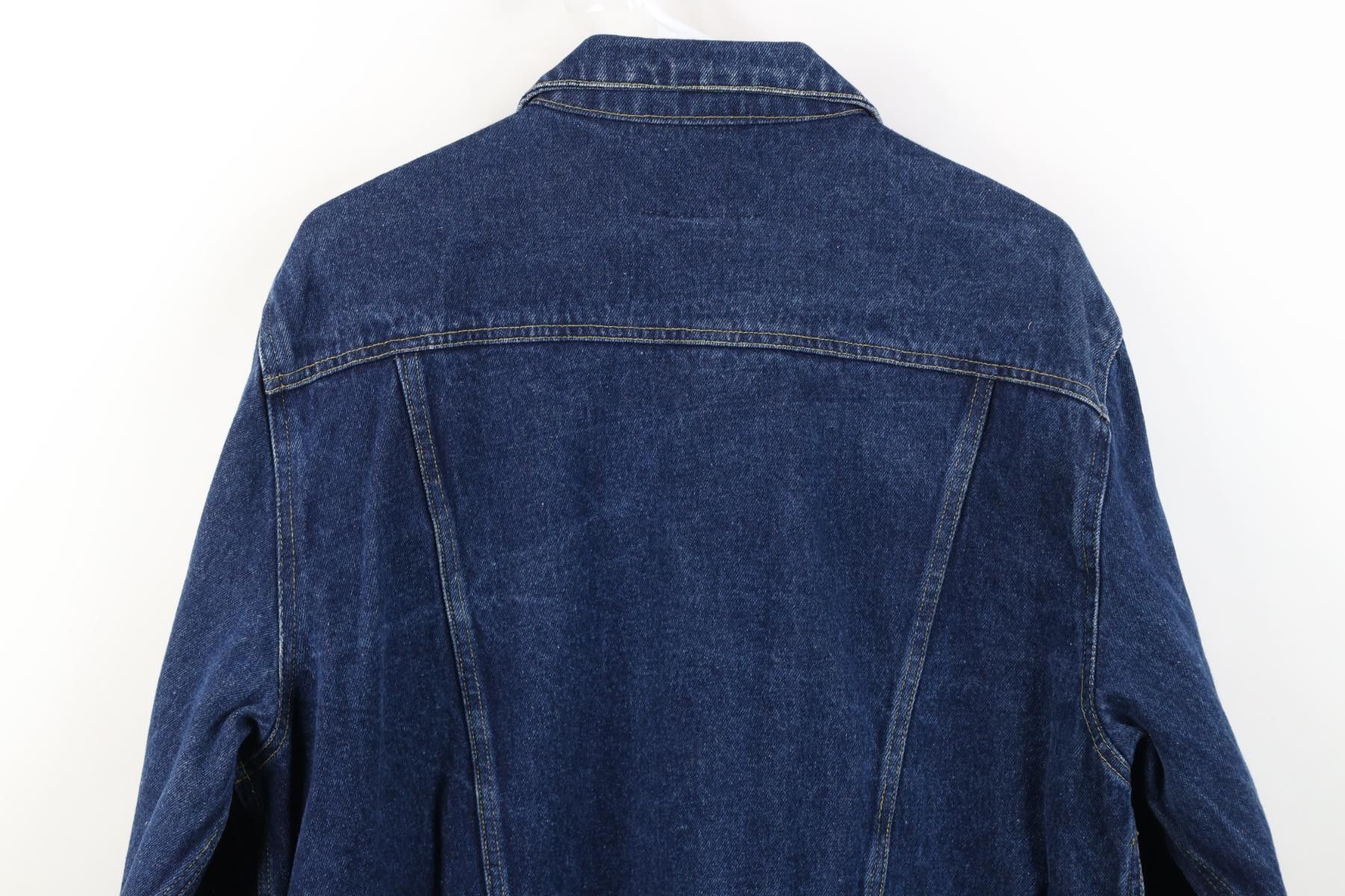 Vintage Vintage 90s Streetwear Fit Denim Jean Trucker Jacket Blue Size US XL / EU 56 / 4 - 15 Thumbnail