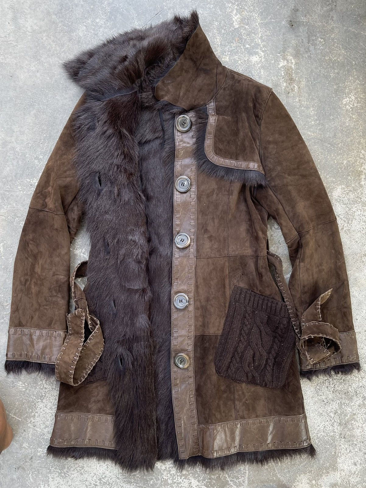 Burberry 🔥BURBERRY BLUE LABEL FAUX FUR LINING SHEEPSKIN LEATHER COAT Size S / US 4 / IT 40 - 6 Thumbnail