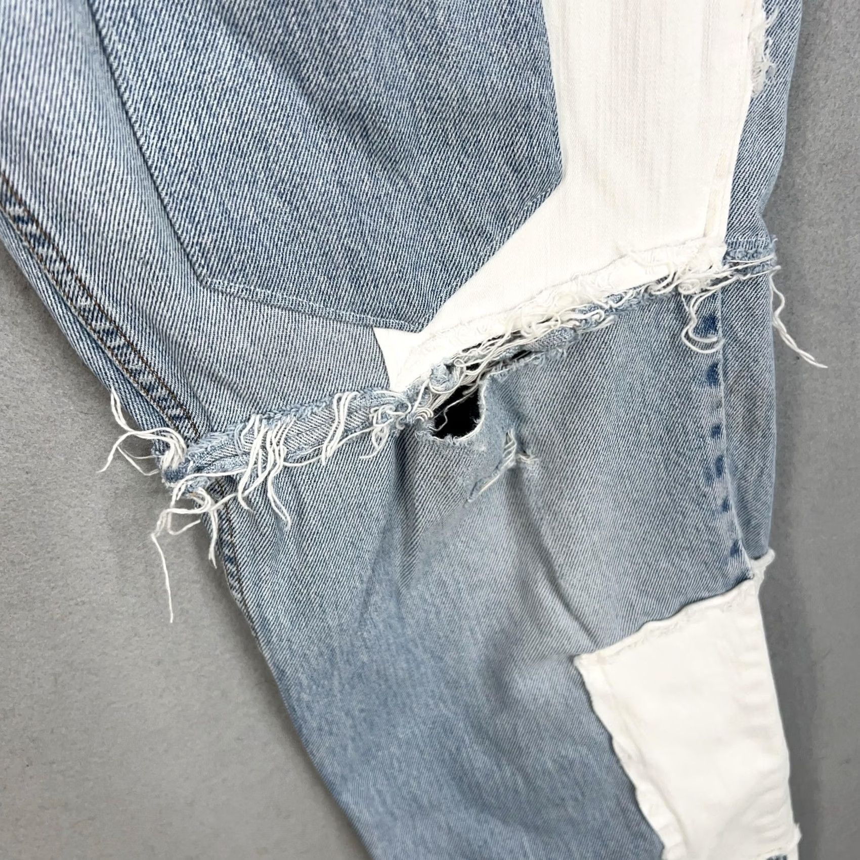 Levi's Vintage Levi'S Jeans - 34x36 - Denim Patchwork - Mid Rise - Blue - Upcycled 550 Size US 34 / EU 50 - 7 Thumbnail