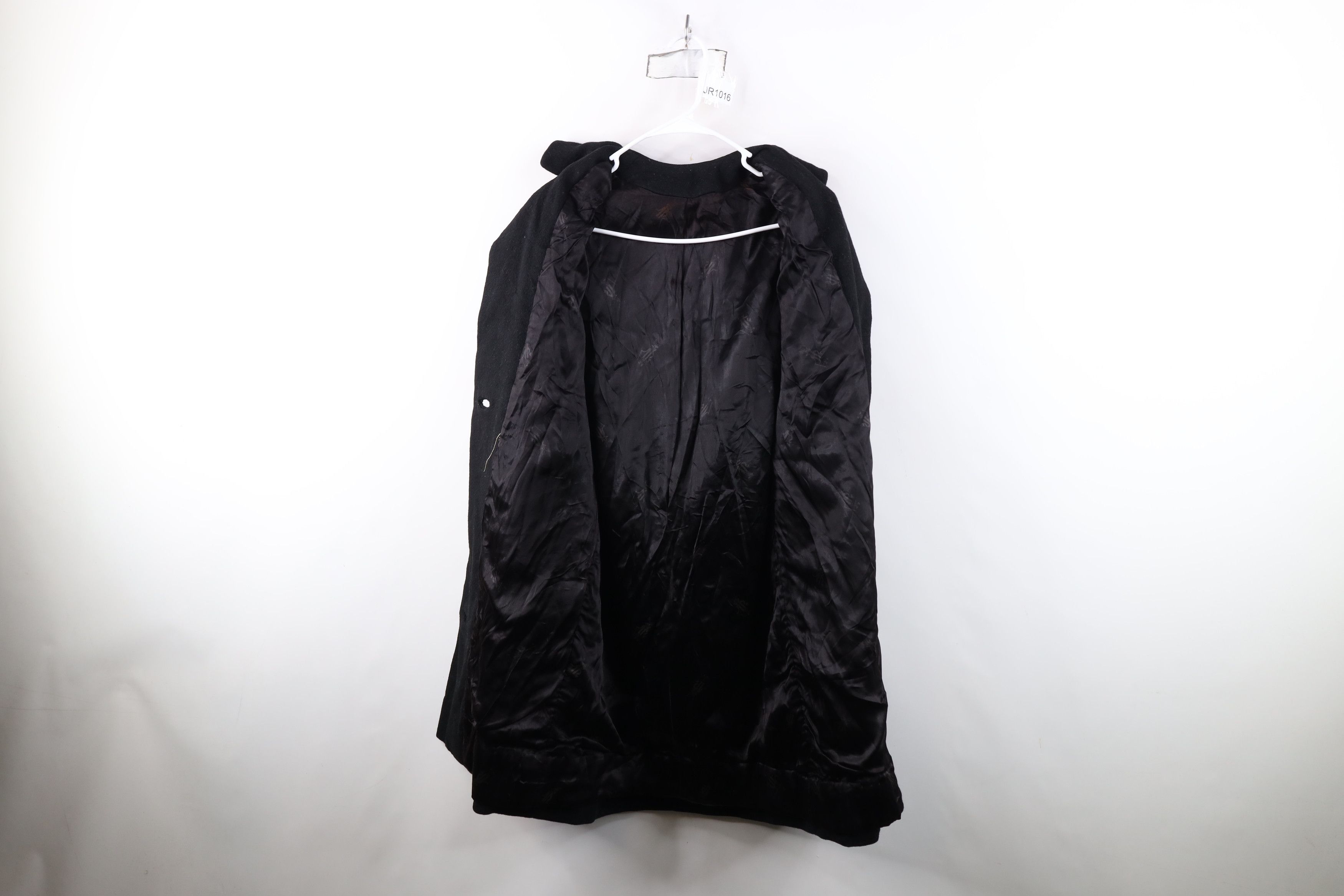 Vintage Vintage 40s 50s Big Button Collared Coat Jacket Black USA Size L / US 10 / IT 46 - 10 Thumbnail