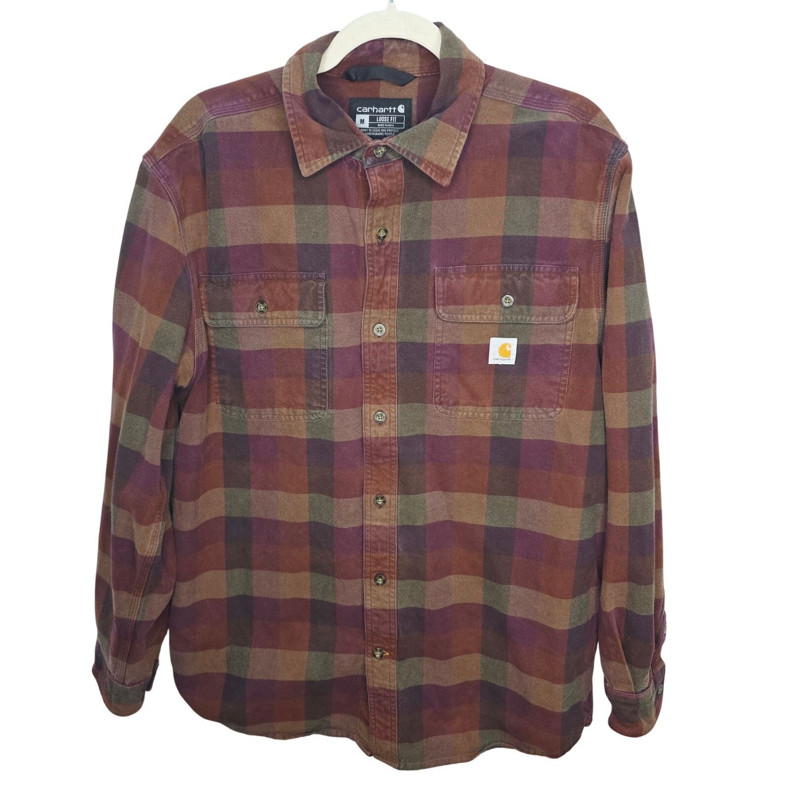 Carhartt Carhartt Loose Fit Long Sleeve Button Front Men's Shirt Size US M / EU 48-50 / 2 - 1 Thumbnail