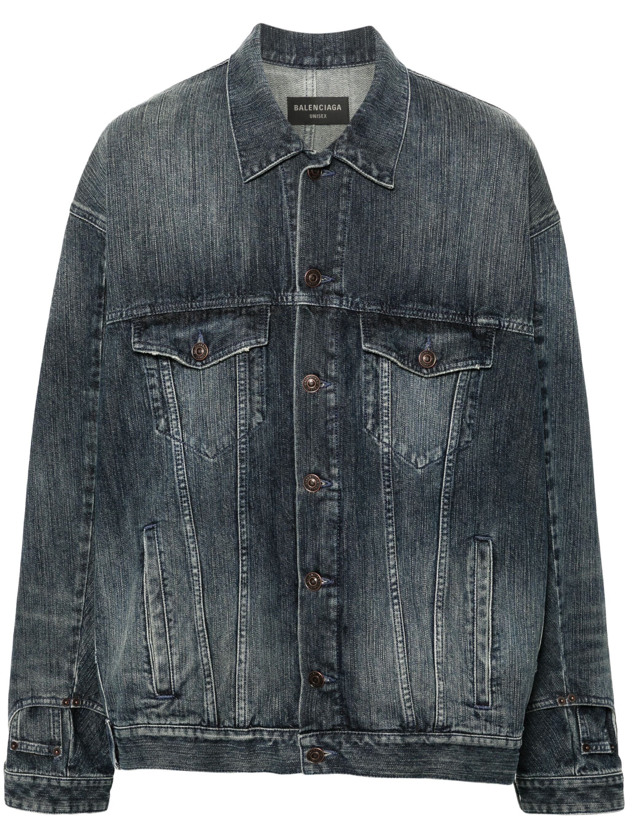 Balenciaga os11x0724 Deconstructed Denim Jacket in Blue Size US M / EU 48-50 / 2 - 1 Thumbnail