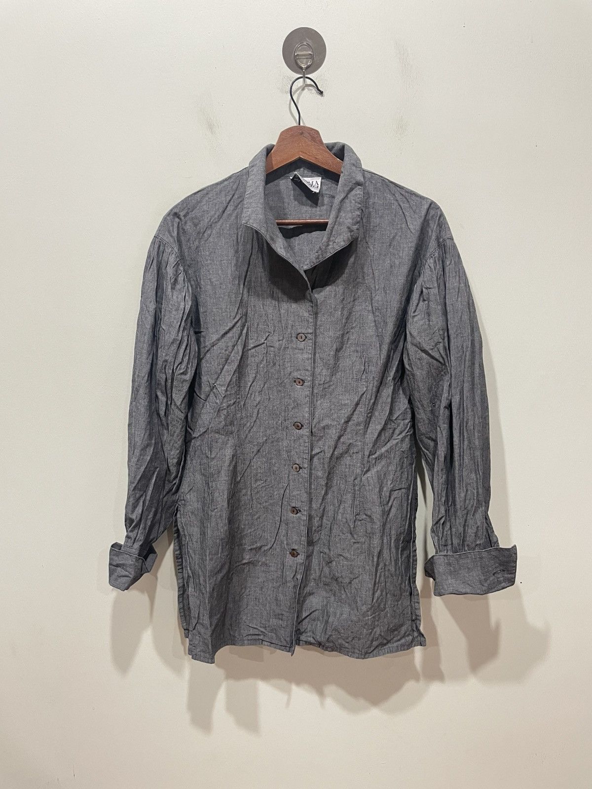 Norma Kamali Norma Kamali Button Blouse Size ONE SIZE - 1 Thumbnail