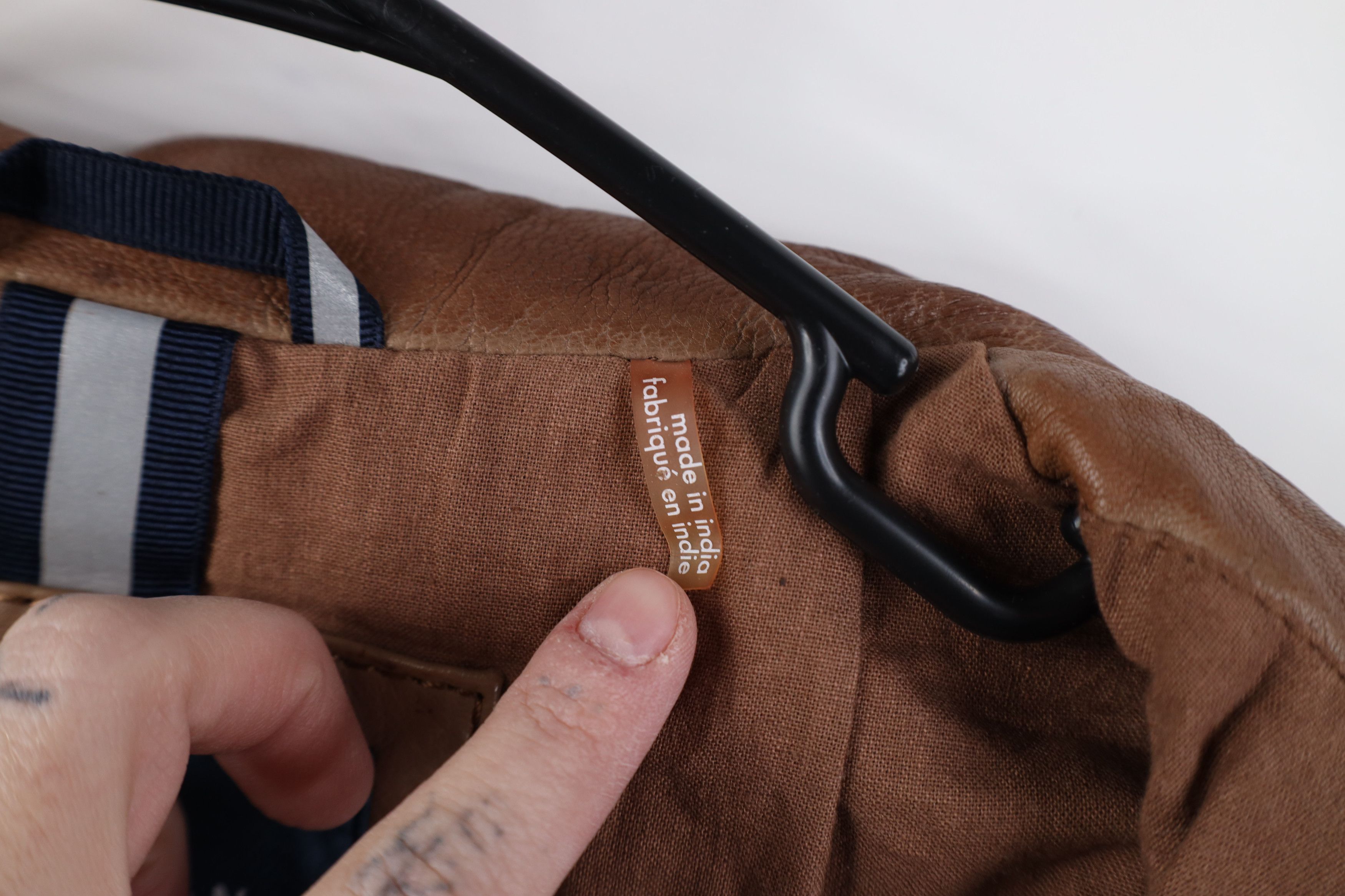 Cole Haan Cole Haan Full Zip Cafe Racer Bomber Jacket Cognac Brown Size US S / EU 44-46 / 1 - 10 Thumbnail