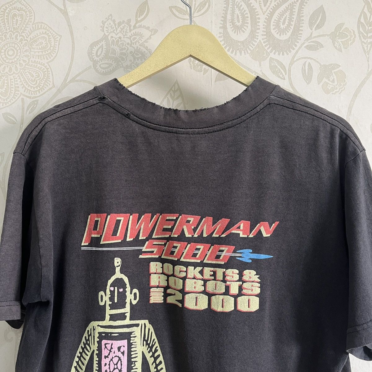 Band Tees × Vintage Distressed Faded Black Powerman 5000 TShirt Copyright 1999 Size US M / EU 48-50 / 2 - 23 Thumbnail