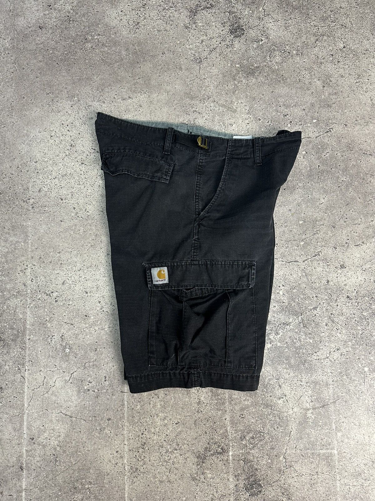 Carhartt × Vintage Vintage Carhartt Aviation Cargo Shorts Distressed Black Y2K Size US 32 / EU 48 - 3 Thumbnail
