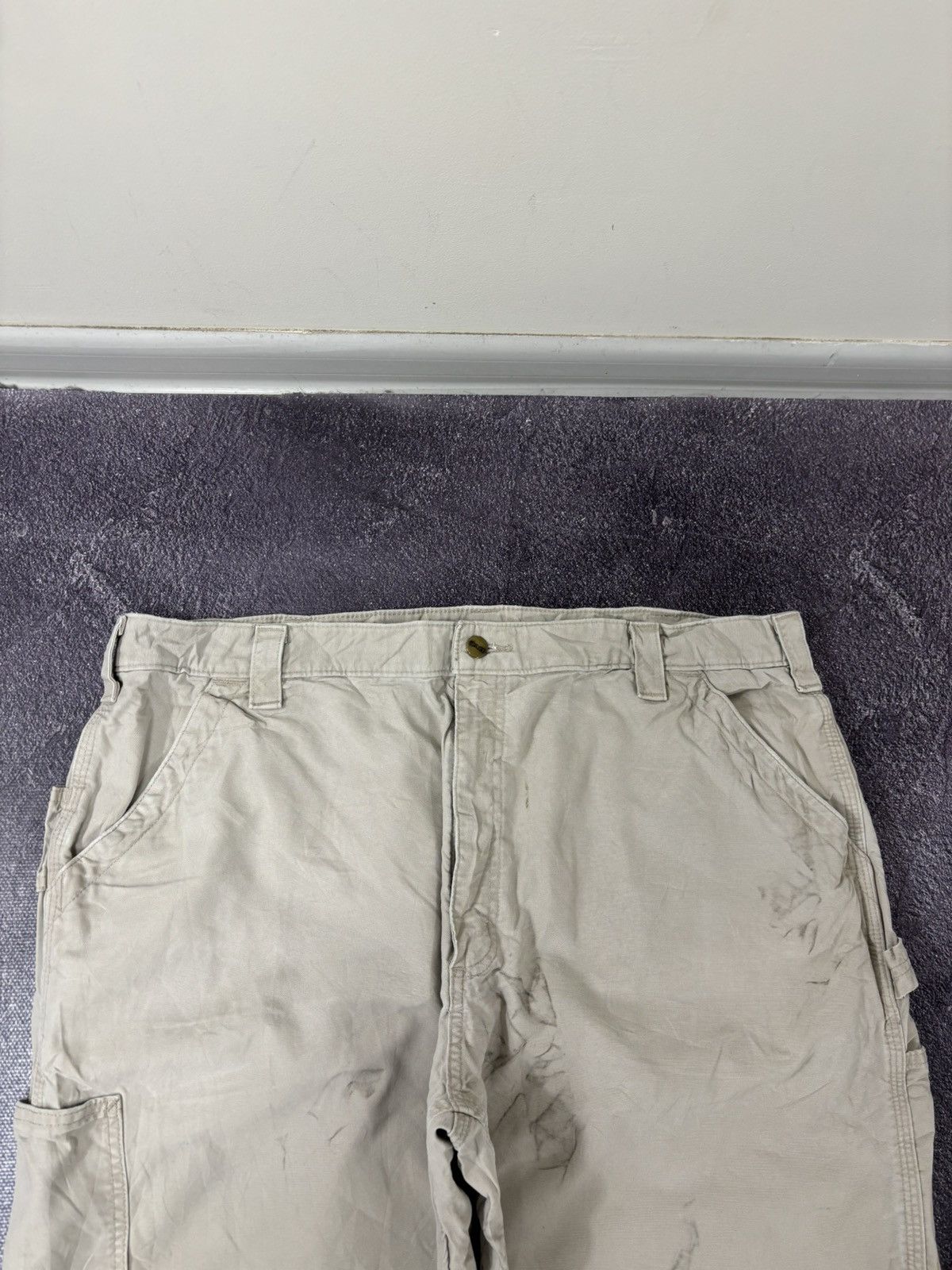 Carhartt Vintage Carhartt Original Dungaree Fit Beige Baggy Pants Size US 42 / EU 58 - 15 Thumbnail