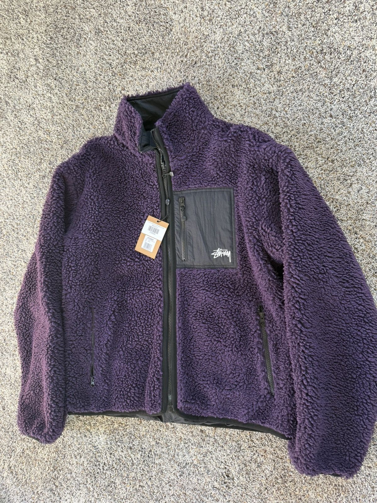 Stussy Stussy 8ball Sherpa Fleece Reversible Jacket Size US L / EU 52-54 / 3 - 3 Thumbnail