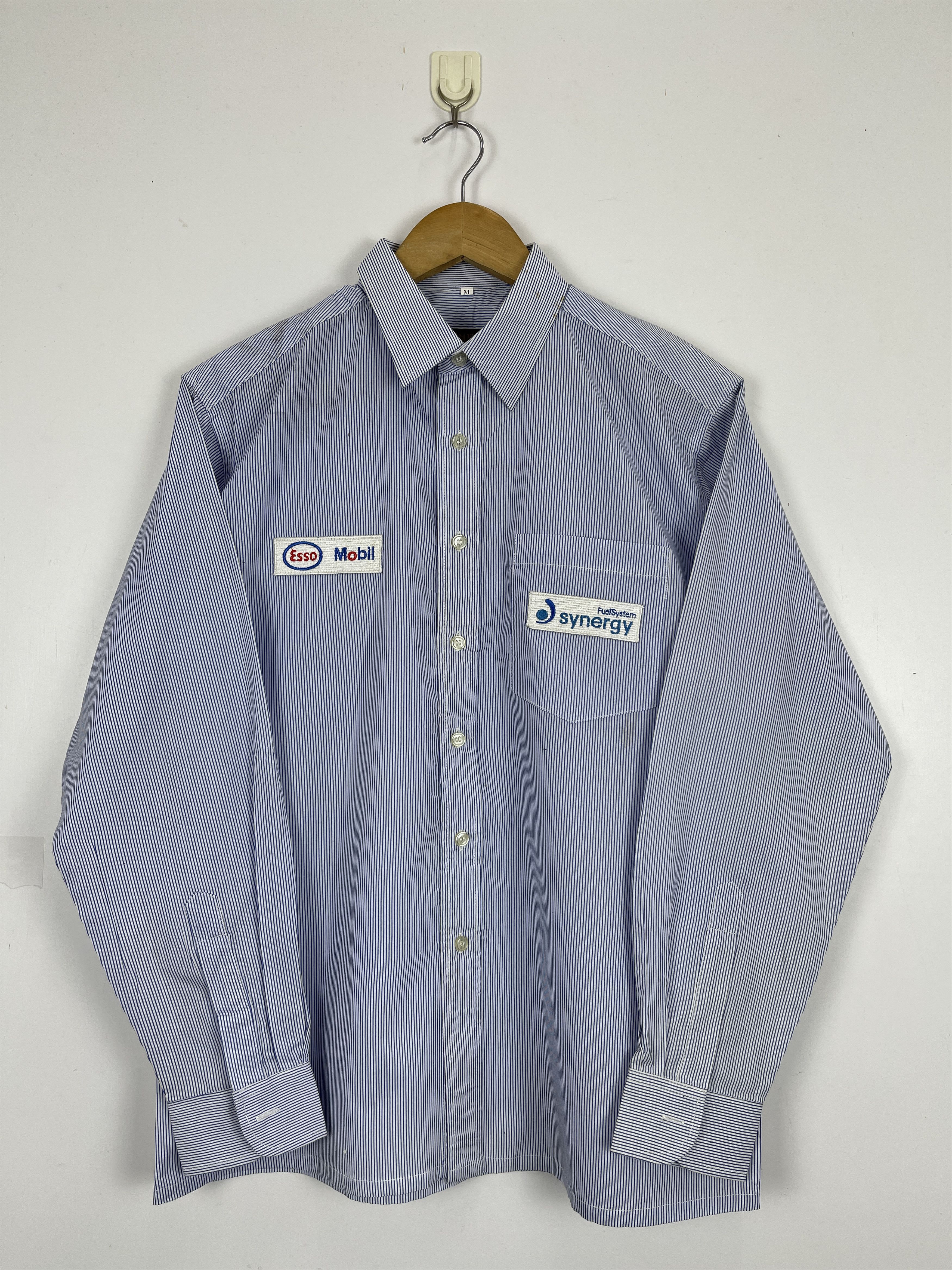 Vintage Vintage Exxon Mobil Workwear Button Up Shirt TA0411 Size US M / EU 48-50 / 2 - 1 Thumbnail