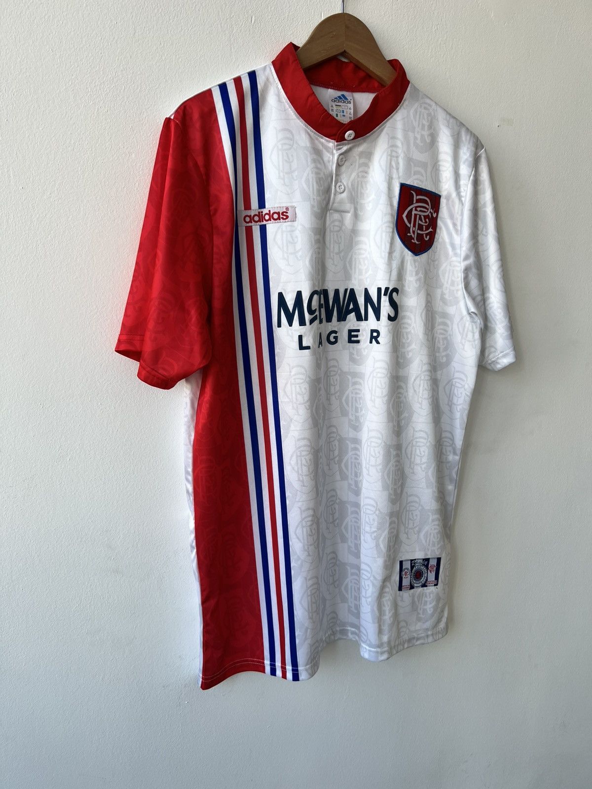 Adidas 🩸RARE🩸Adidas Rangers 1996/1997 Vintage Jersey Size US XL / EU 56 / 4 - 3 Thumbnail