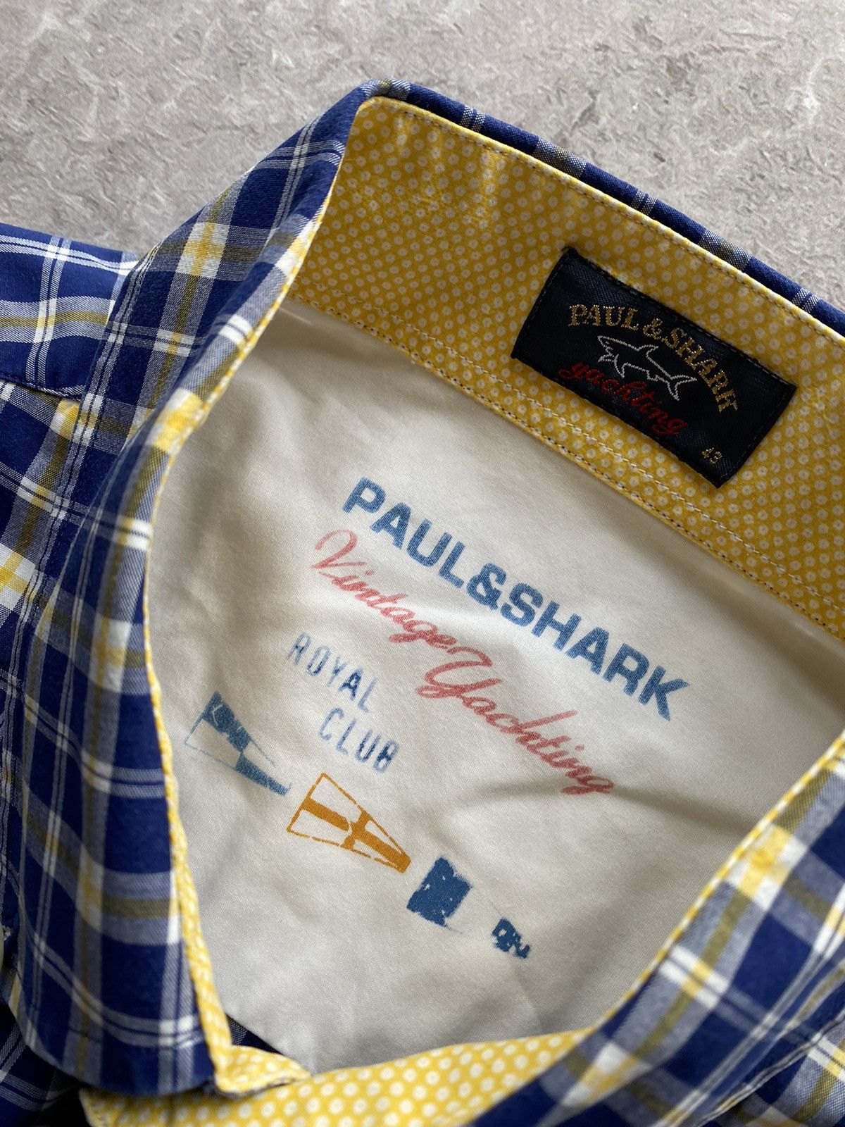 Paul & Shark Paul & Shark Vintage Yachting Royal Club Shirt Button Up Size US XL / EU 56 / 4 - 9 Thumbnail