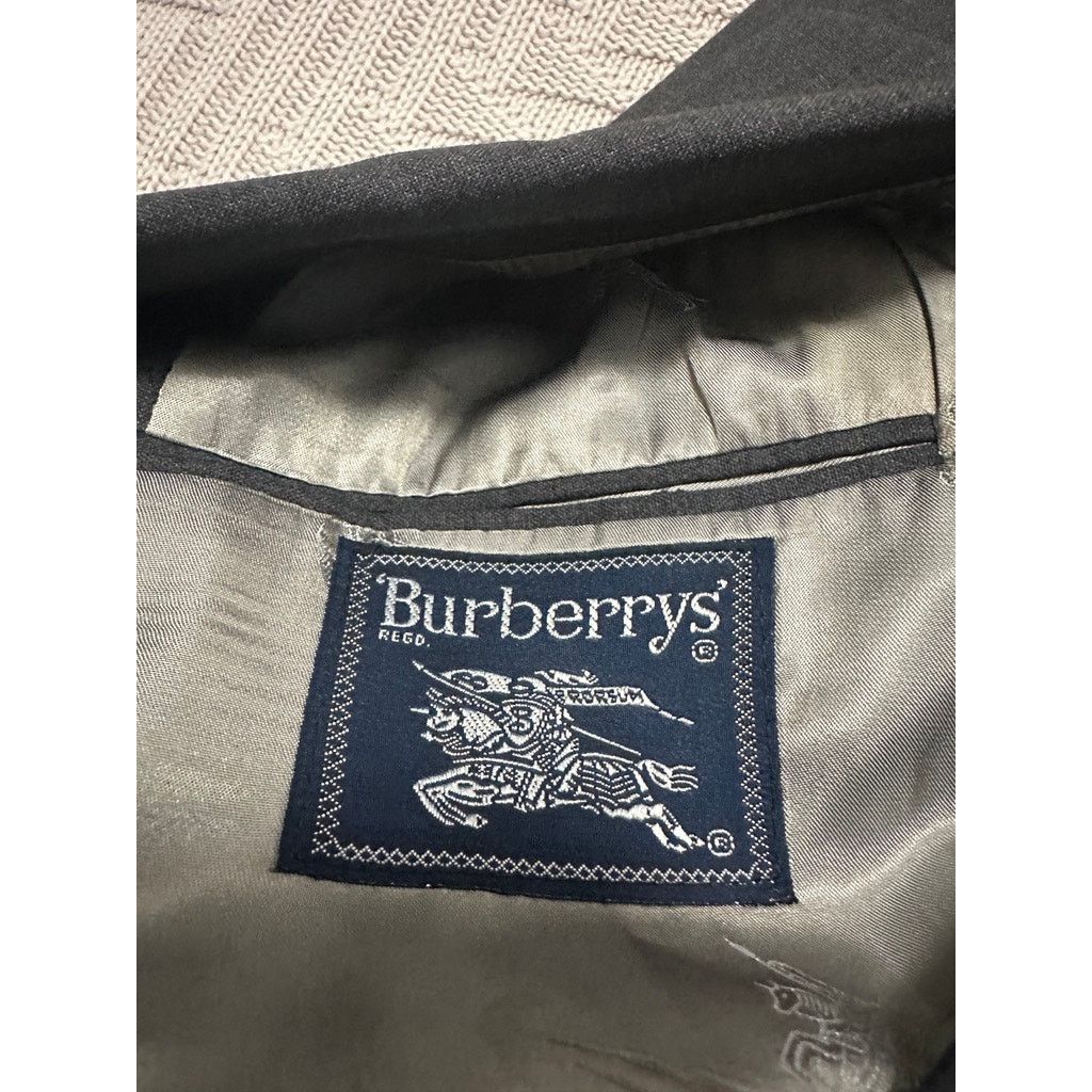 Burberry Vintage Burberry gray lightweight wool two button blazer Size 40R - 6 Thumbnail