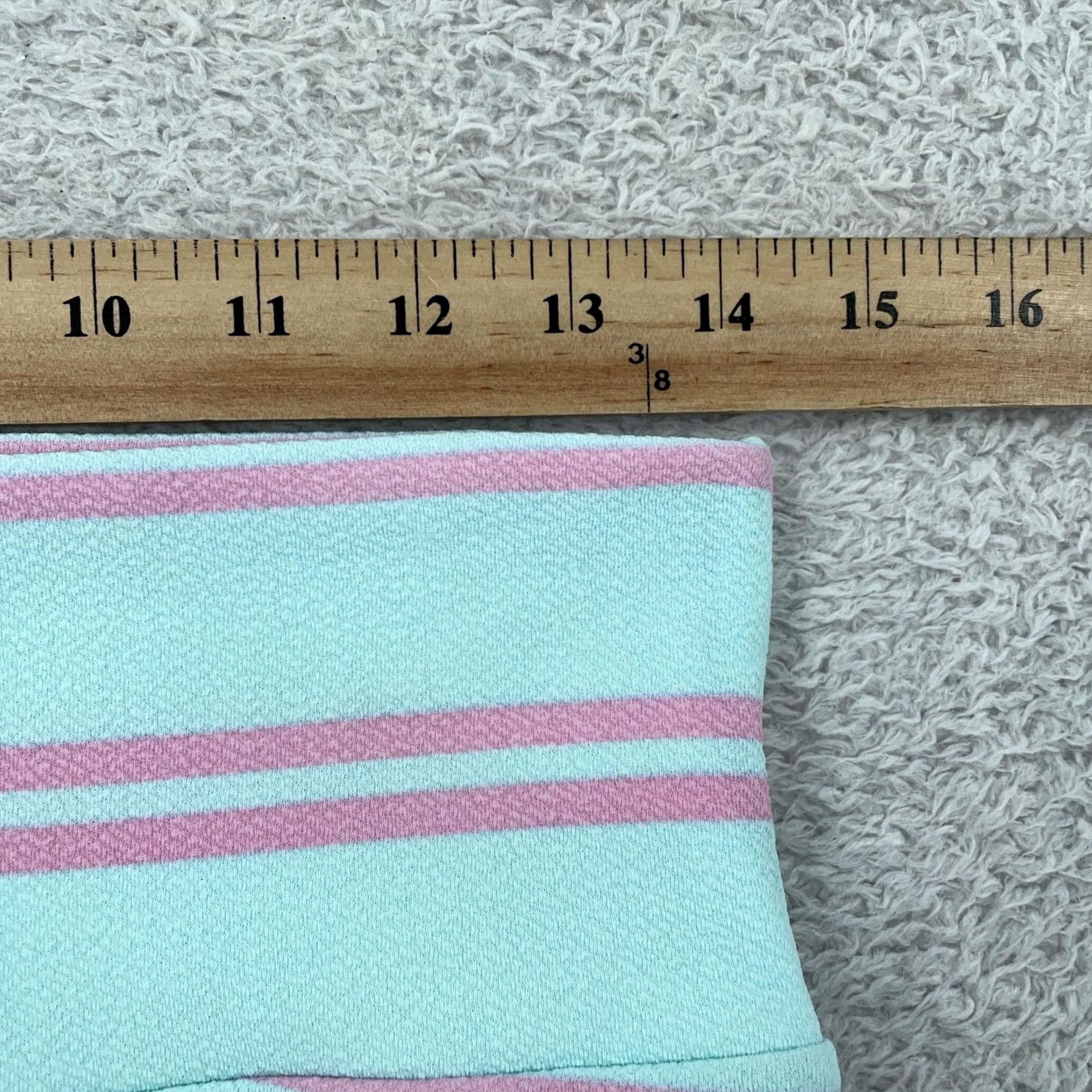 Vintage LuLaRoe Skirt Womens Small Aqua Pink Striped Pencil Stretch Bodycon Size 28" / US 6 / IT 42 - 3 Thumbnail