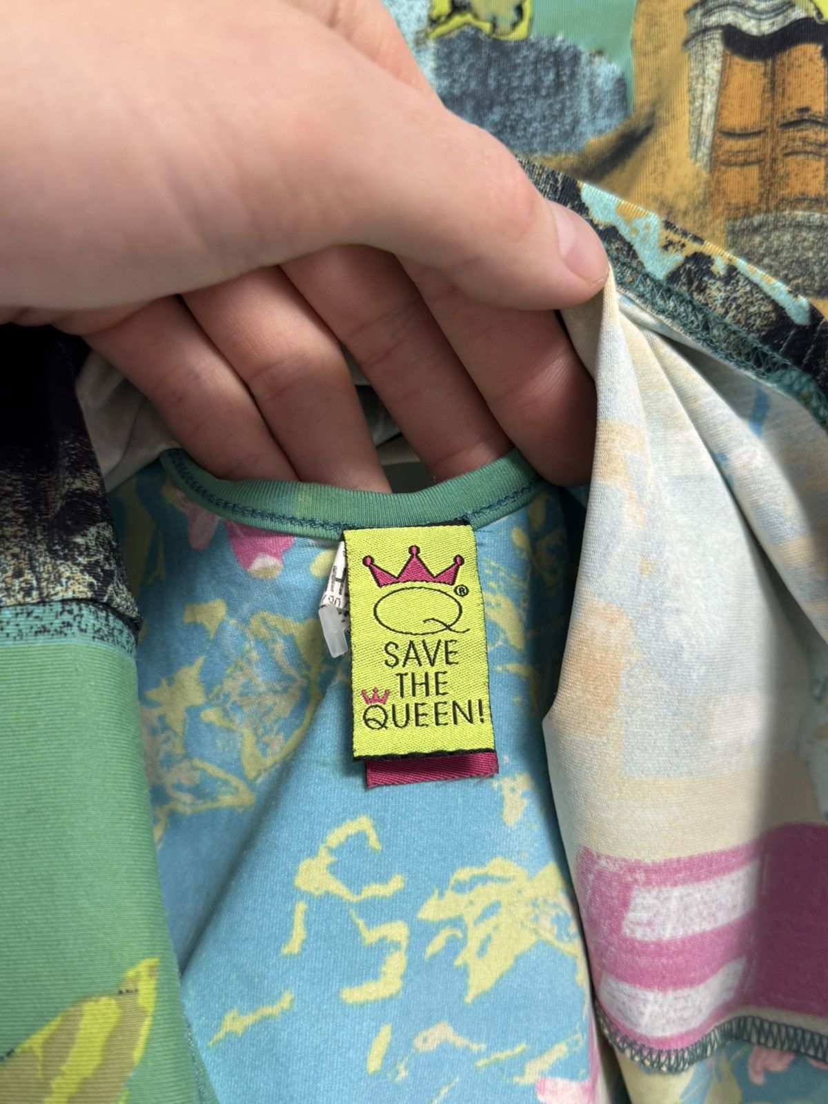 Other Save The Queen 90's Tops Fishbones Abstract Print Poliammide Size M / US 6-8 / IT 42-44 - 8 Thumbnail