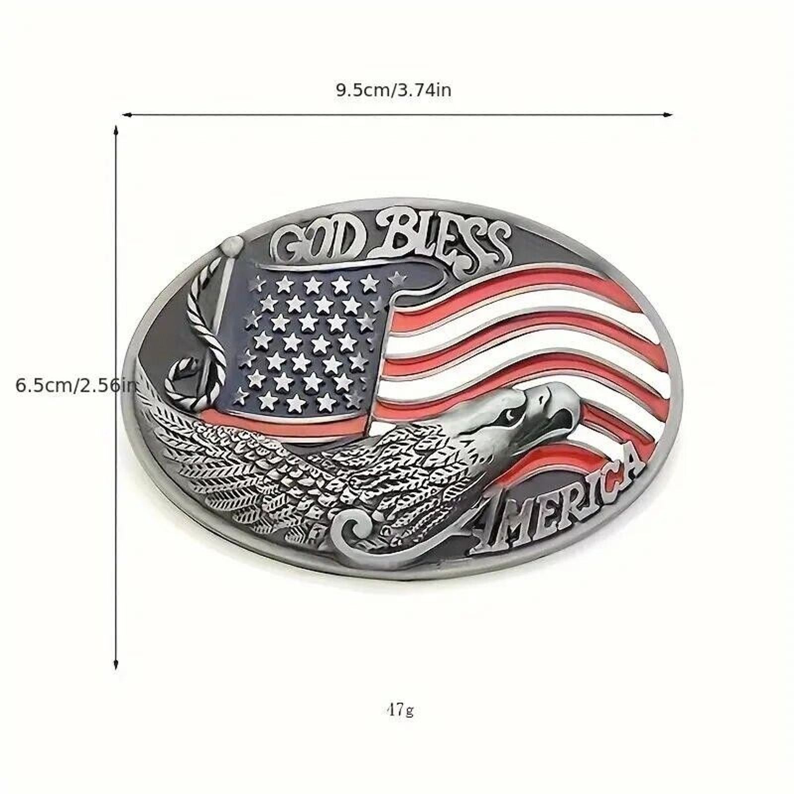Other ‘God Bless America’ Eagle Sivertone Belt Buckle Size ONE SIZE - 4 Thumbnail