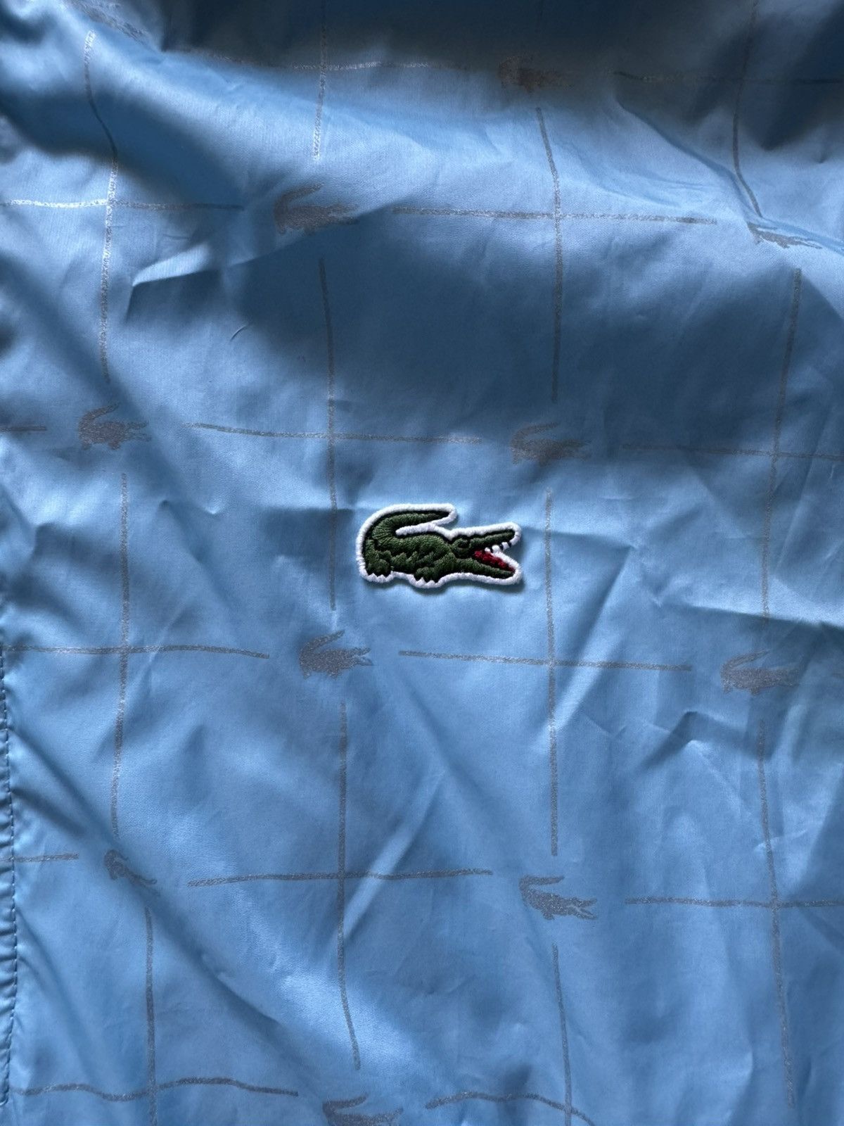 Lacoste × Supreme Blue Reflective Grid Nylon Anorak Size US L / EU 52-54 / 3 - 3 Thumbnail