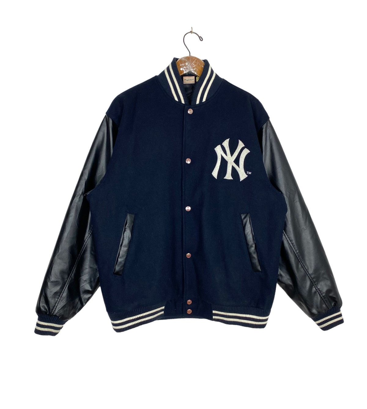 Vintage New York Yankees Baseball Black Team Jacket - XL main image 1
