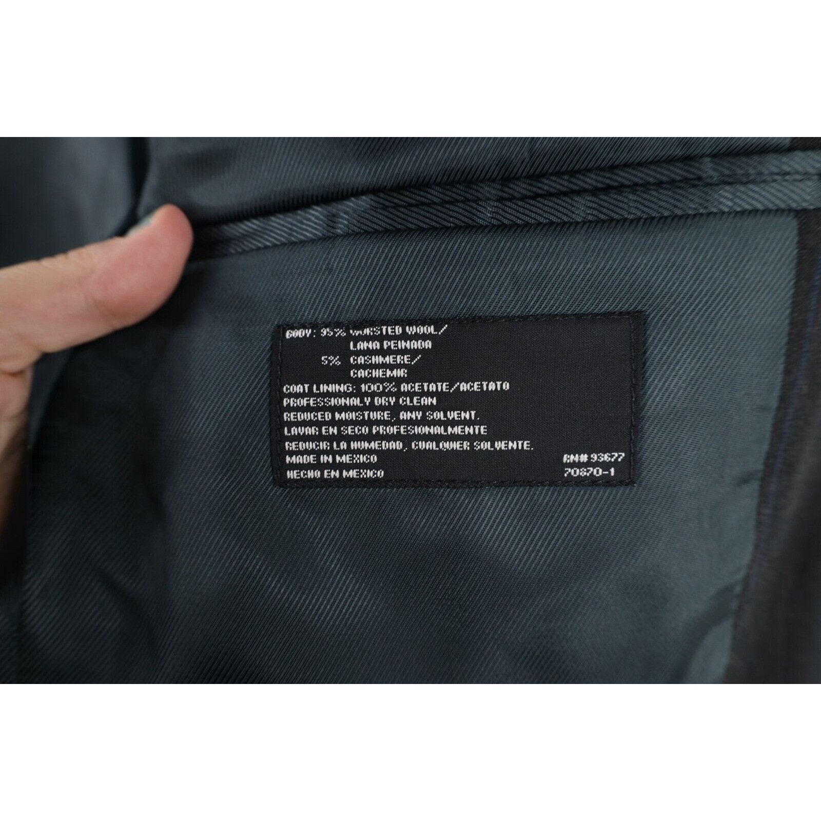 Stafford × Vintage New Stafford Pinstriped Wool Cashmere 2 Button Suit Jacket Size US L / EU 52-54 / 3 - 13 Thumbnail