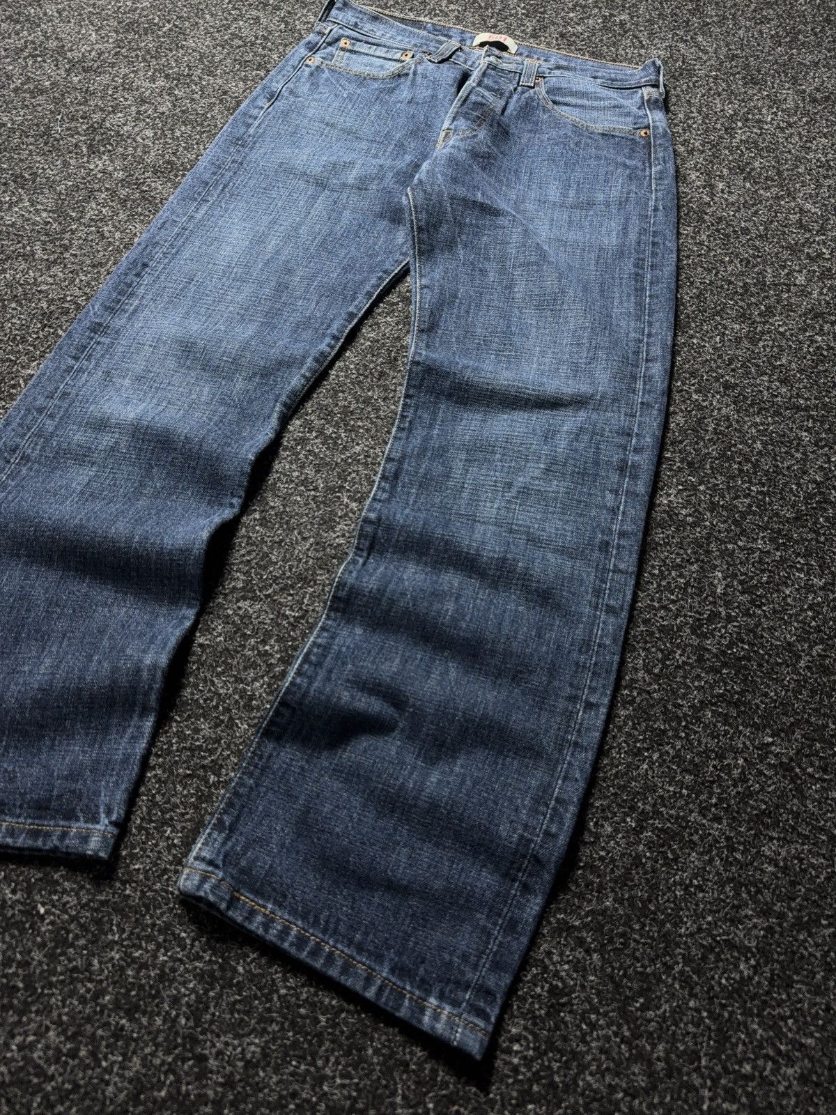 Levi's Levi’s Western Cowboy USA 501 Button Straight Jeans W31 L30 Size US 31 - 3 Thumbnail
