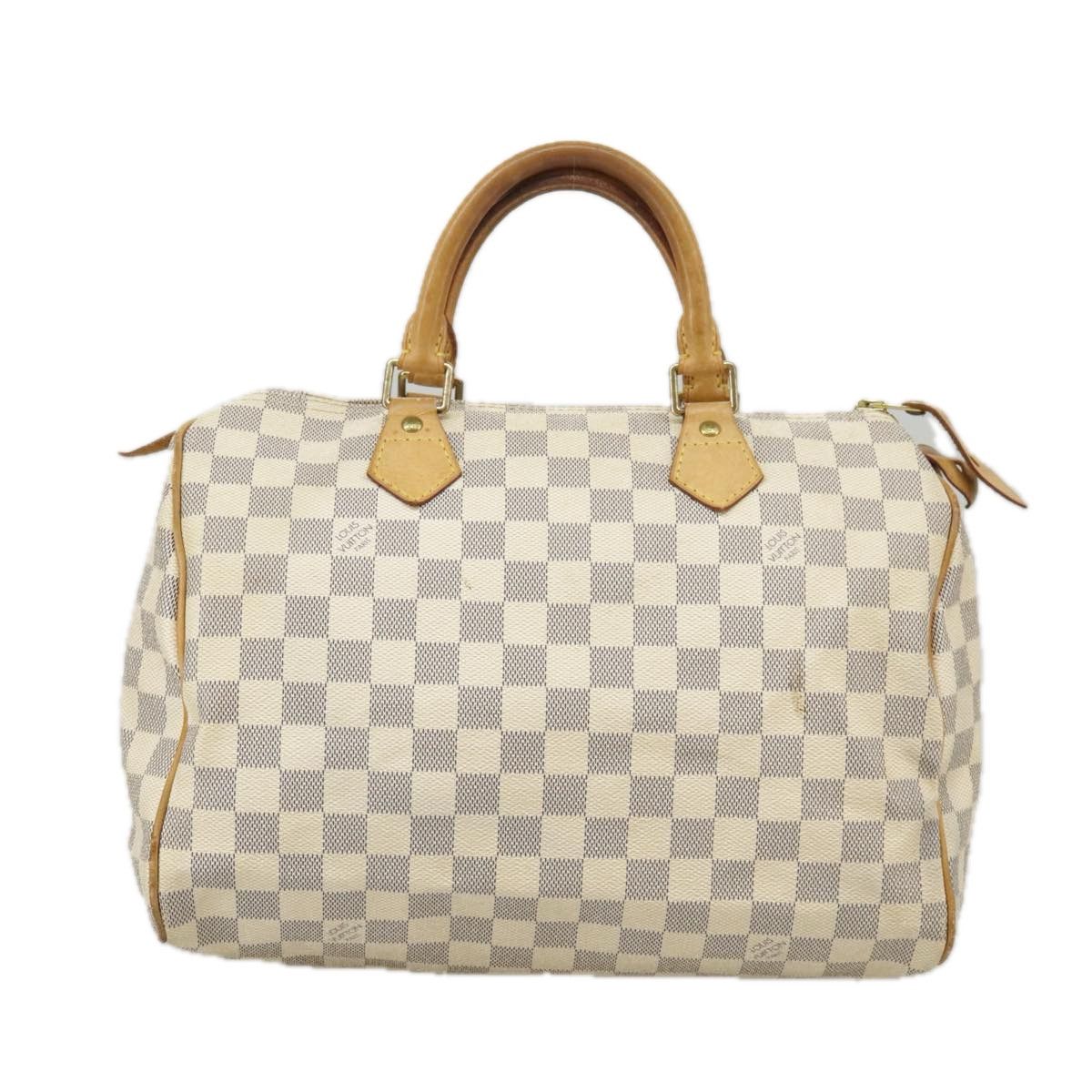 Louis Vuitton Speedy 30 White Canvas Handbag (Pre-Owned) Size ONE SIZE - 1 Thumbnail