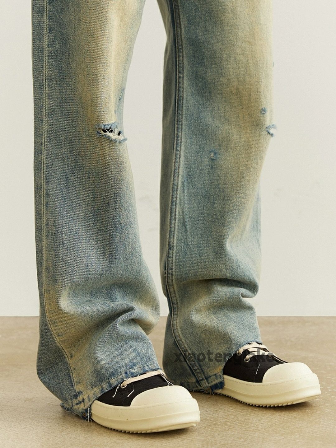 Jean × Vintage washed faded rusty damaged grunge bootcut jeans Size US 32 / EU 48 - 3 Thumbnail