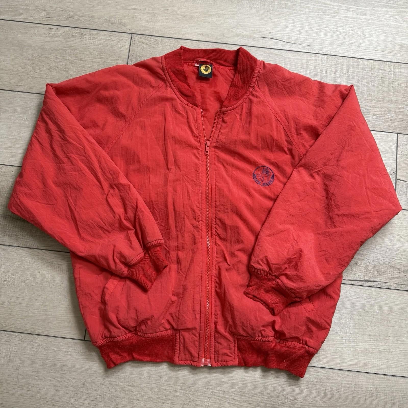 Body Glove Vintage 1993 Body Glove Red Nylon Bomber Jacket Size L Size US L / EU 52-54 / 3 - 2 Thumbnail