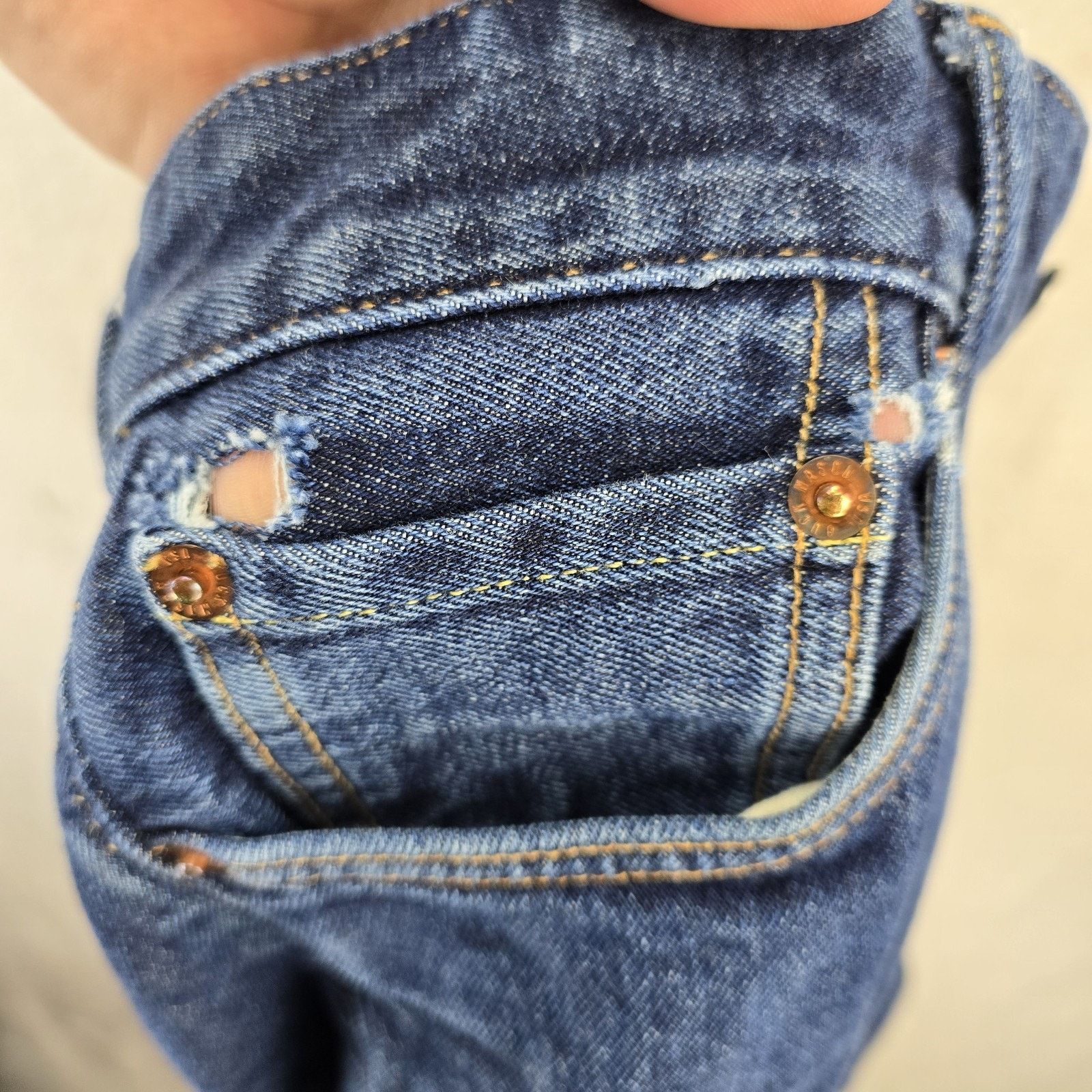 Buck Mason Buck Mason Jeans 32X28 Maverick Slim Denim *FLAWS* Size US 32 / EU 48 - 6 Thumbnail