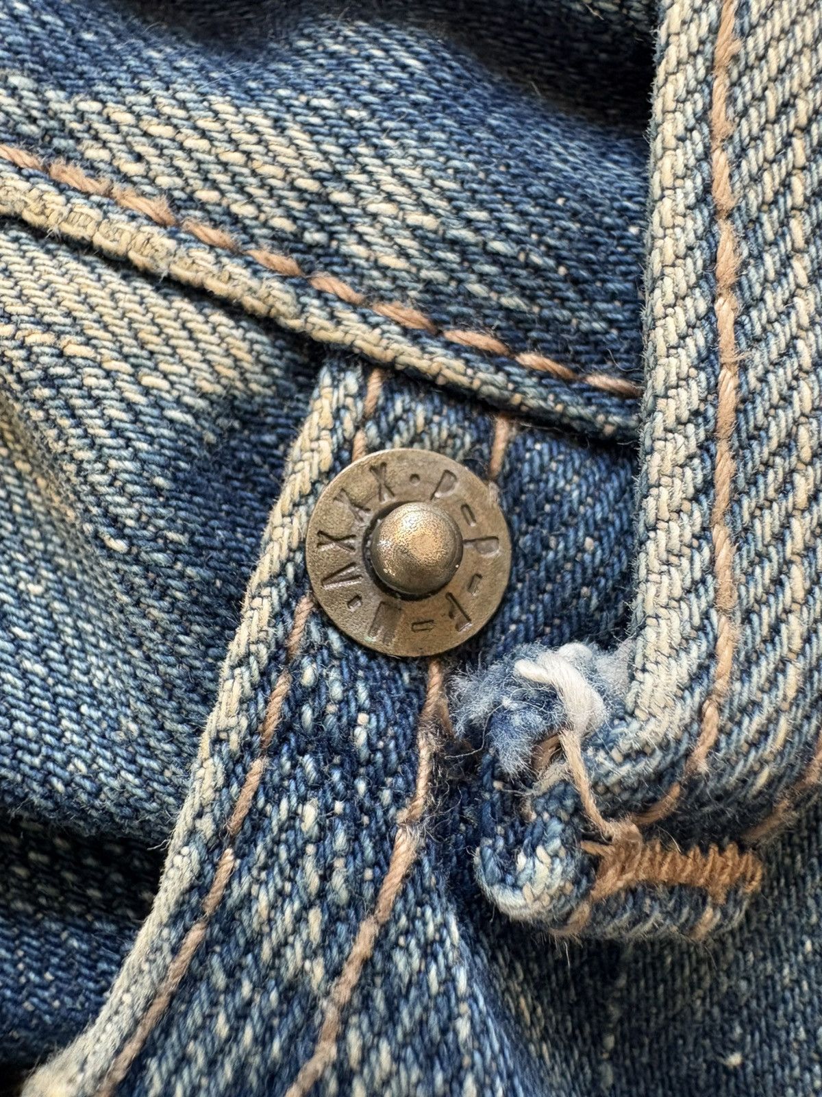 PPFM PPFM Double Waist Distressed Jeans Faded Denim XL 36x32 Size US 36 / EU 52 - 17 Thumbnail