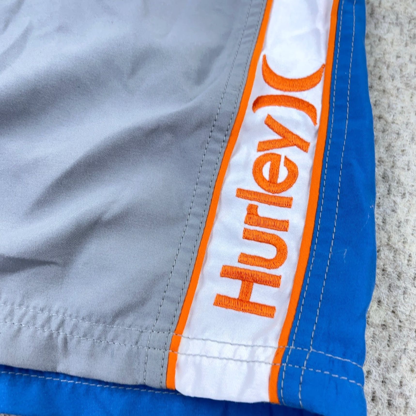Hurley Hurley Swim Trunks Men 38 XL Gray Blue Bored Shorts Surfing Spellout Adult Size US 38 / EU 54 - 4 Thumbnail