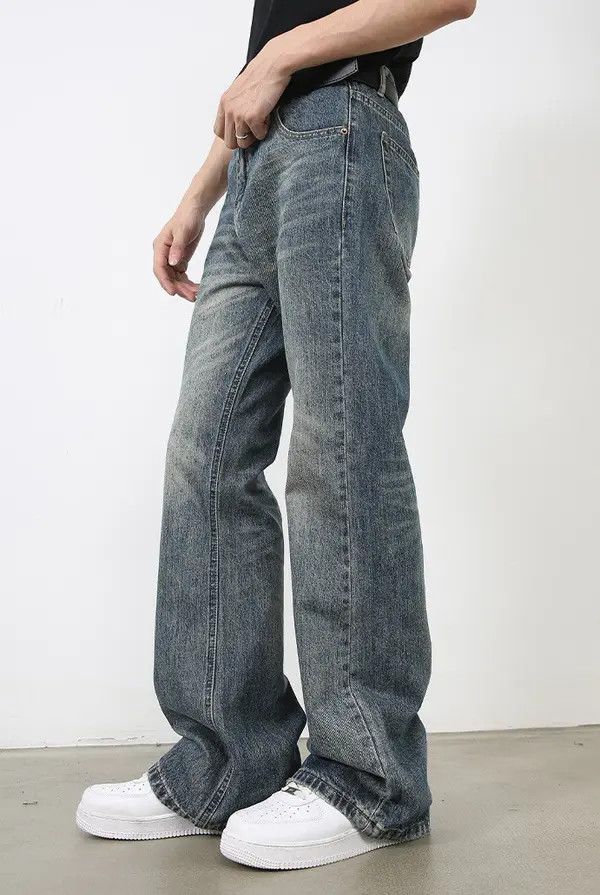Designer Haruno x Kubo Vintage Loose Fashion All-match Washed Jeans Size US 31 - 5 Thumbnail
