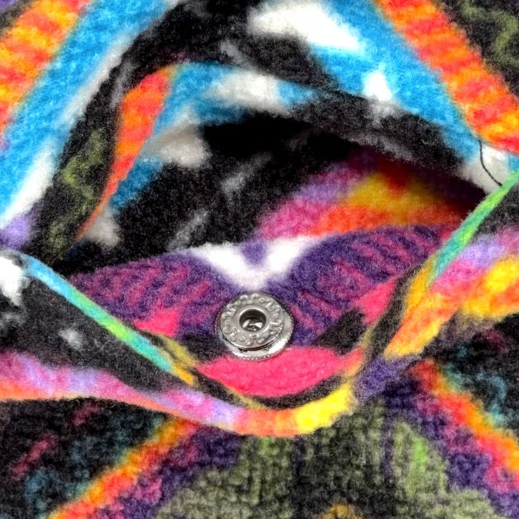 WeSC VINTAGE WeSc Sweater Adult MEDIUM Purple Fleece Southwestern Aztec Rainbow Quarter Zip Mens Size US M / EU 48-50 / 2 - 6 Thumbnail
