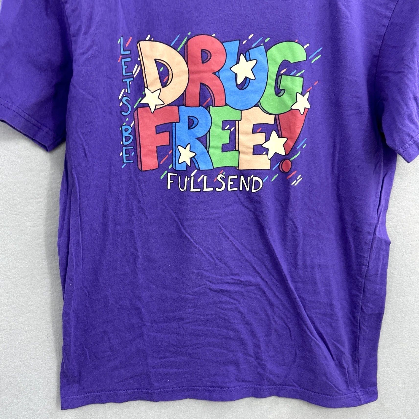 Vintage Full Send Logo Shirt Mens Medium Crew Neck Purple Retro Graphic Tee Size US M / EU 48-50 / 2 - 3 Thumbnail