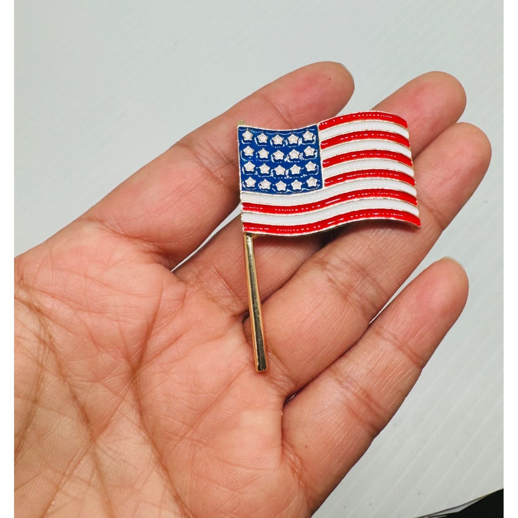 Other 🇺🇸USA American Flag Pin Classic Enamel Brooches National F Size ONE SIZE - 2 Thumbnail