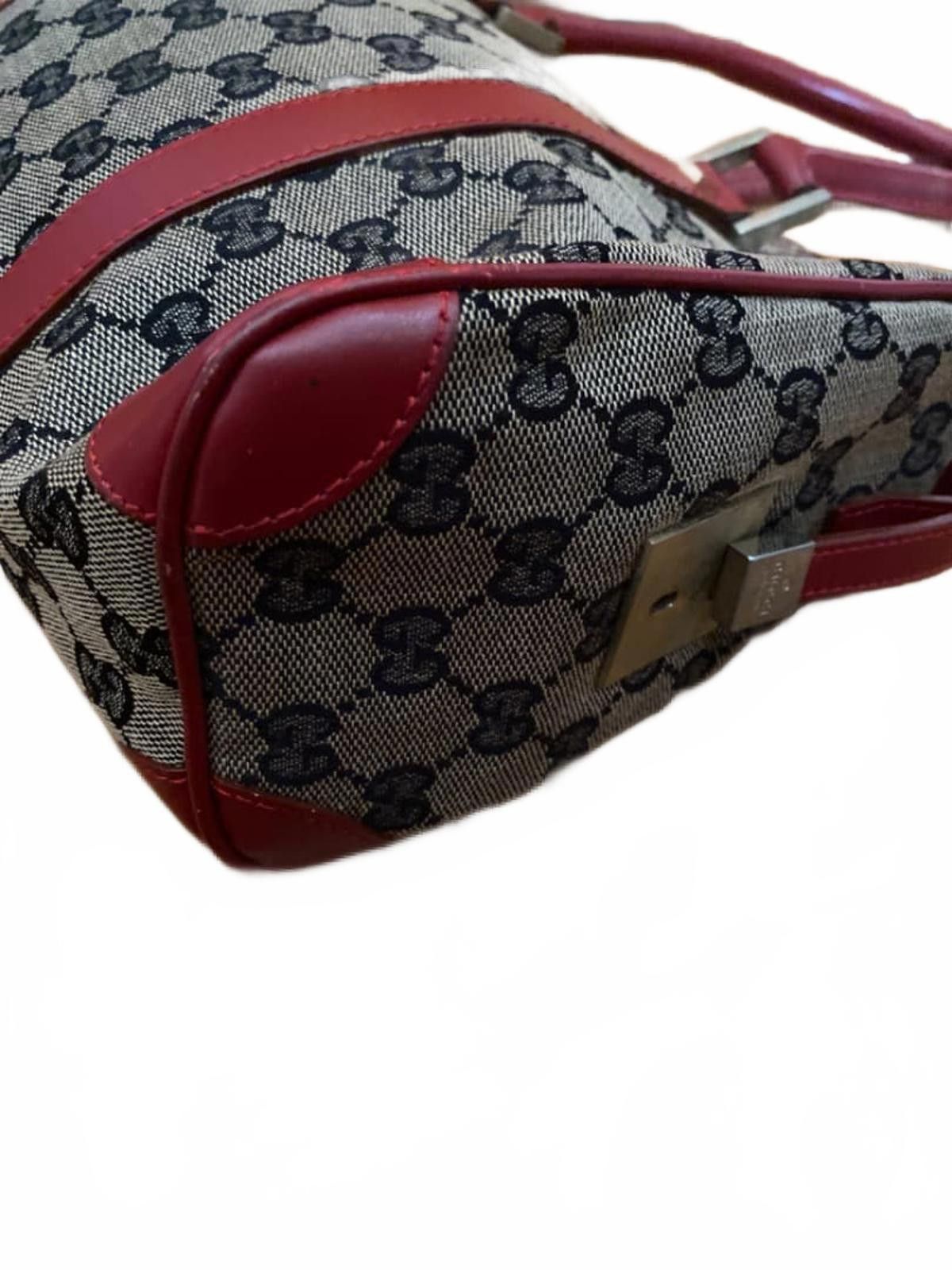 Gucci Gucci - Monogram Canvas and Red Leather Handbag Size ONE SIZE - 6 Thumbnail