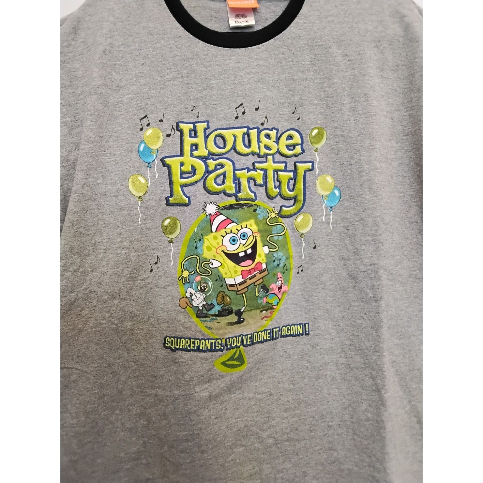 Nickelodeon Spongebob Squarepants T-Shirt Adult XL House Party Gray Y2K Size US XL / EU 56 / 4 - 3 Thumbnail